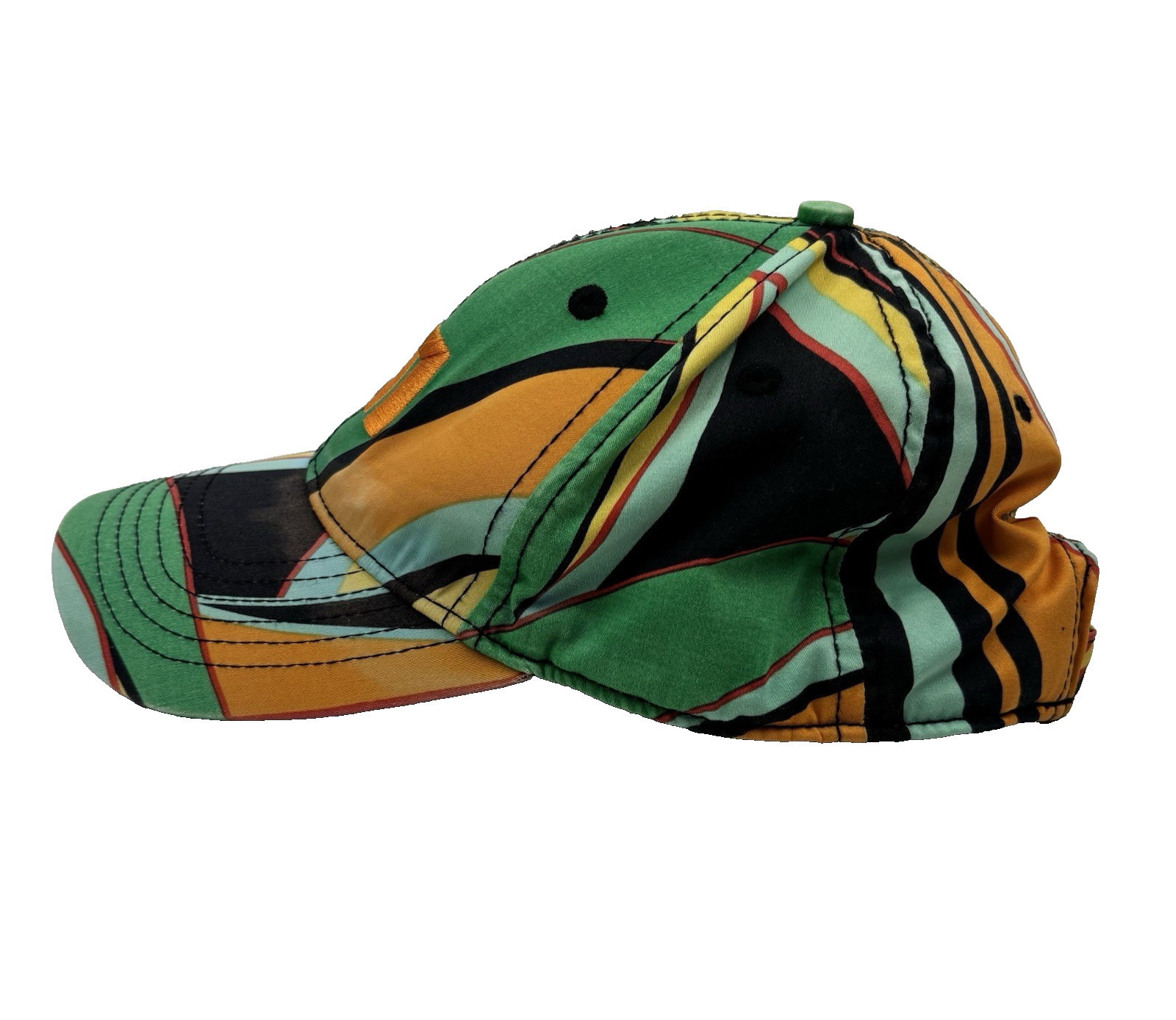 Loudmouth Multicolor Geometric Crazy Wild Comic Graphics Adjustable Golf Hat