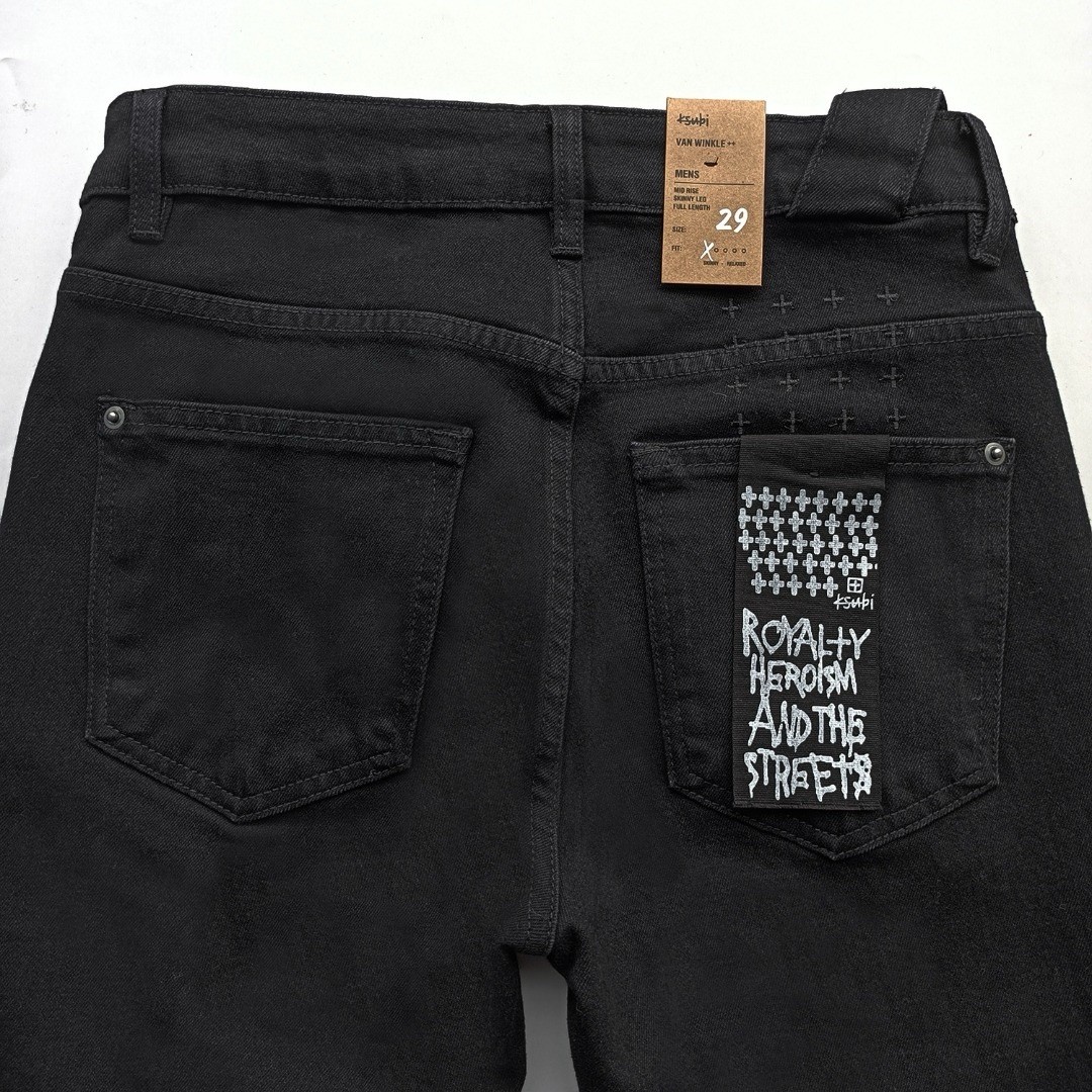 KSUBI Men’s Grey Printing Pants High Street Fashion Jeans size 32 KJ07