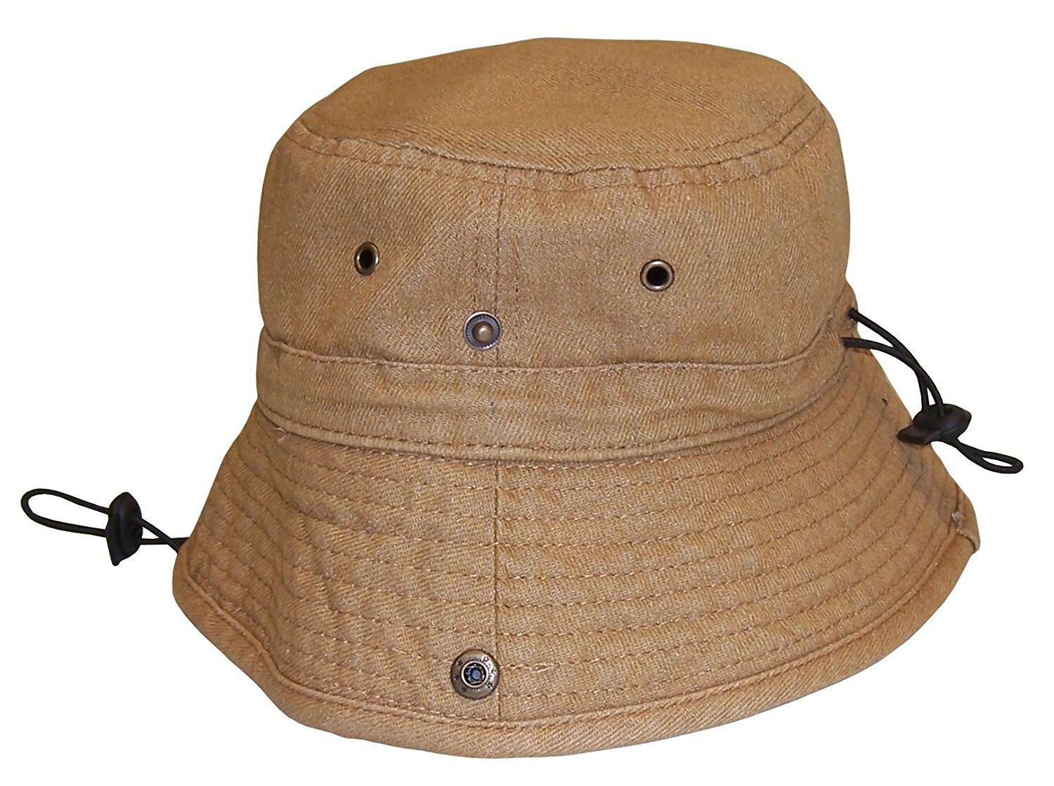 NICE CAPS Men’s Distressed and Washed Denim Cotton Adjustable Bucket Hat