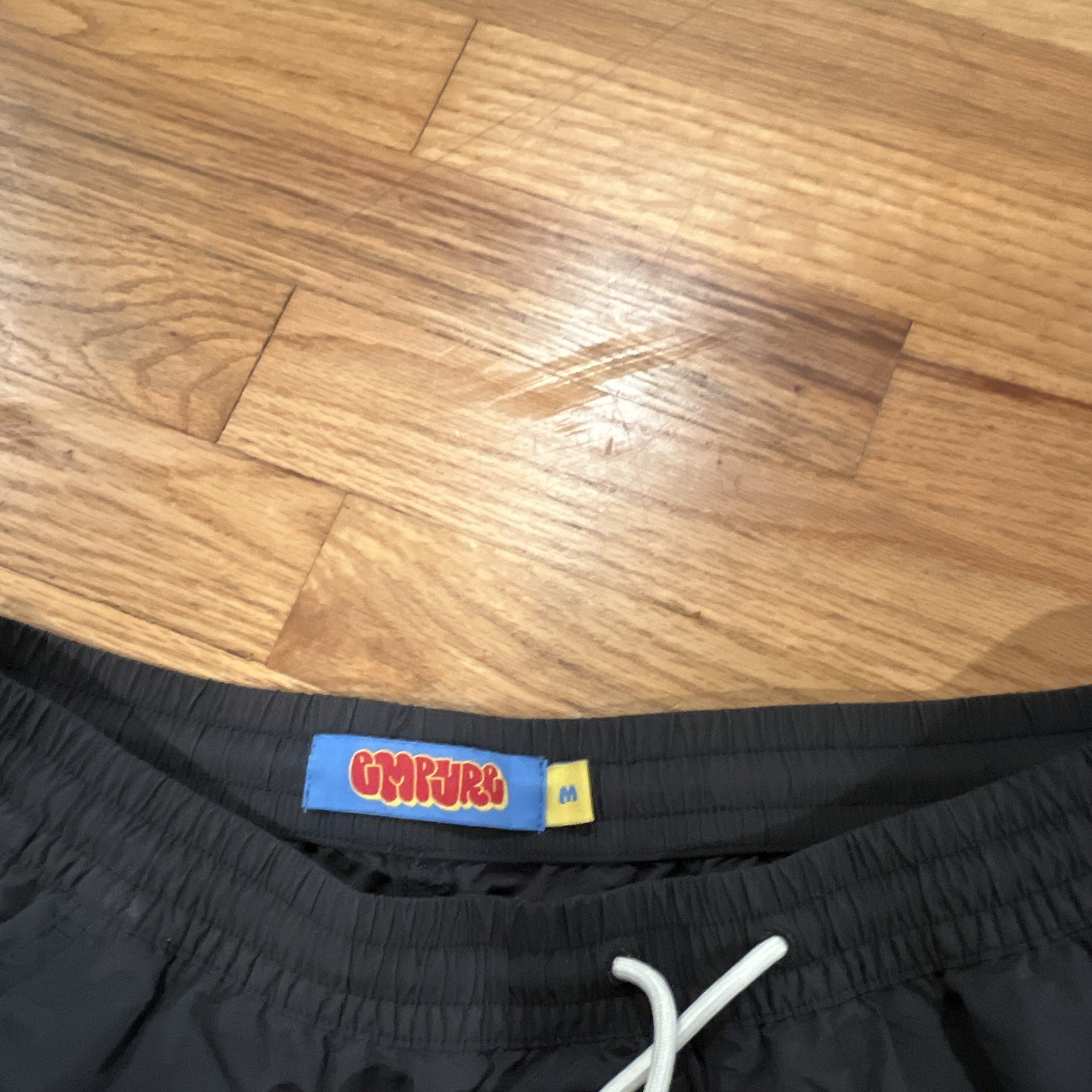 Empyre Men’s Black Solid Swim Shorts M Drawstring Elastic Waist Pockets