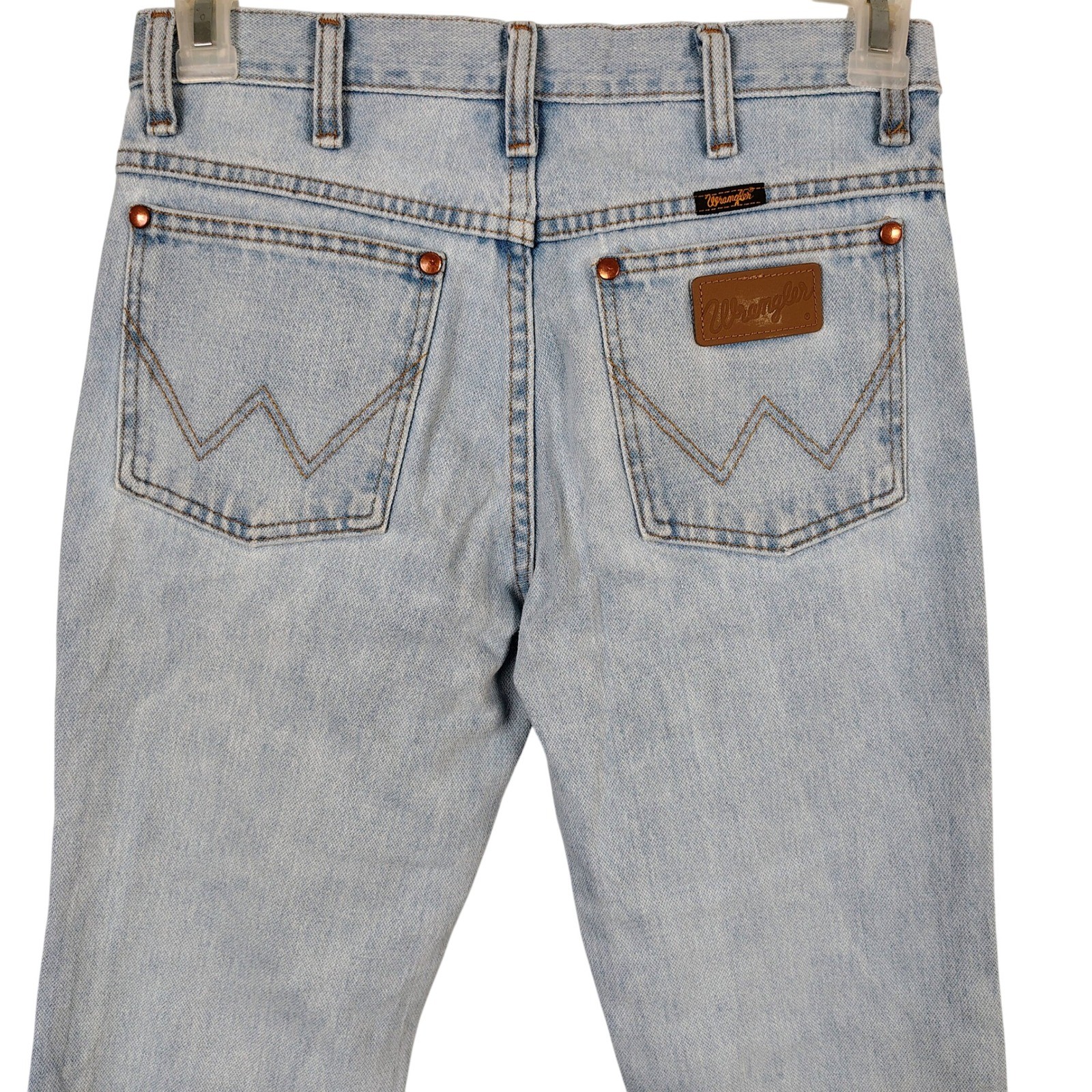 Wrangler Mens 28×30 936GBH Slim Fit Cowboy Cut Jeans Light Wash Denim Western