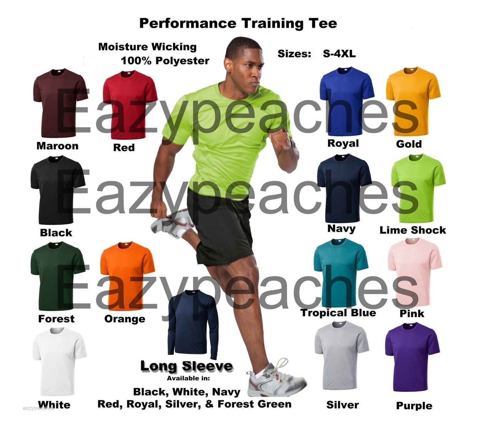 Men’s A4 NEW Dri-fit Workout Running Cooling Athletic T-SHIRTS S-3XL 4XL N3142