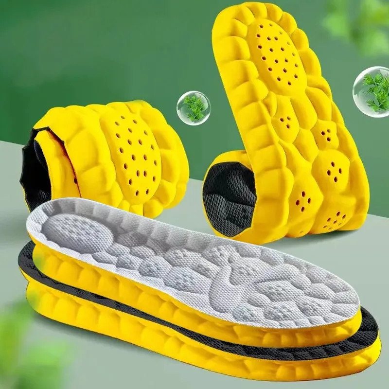 4D Sport Insole Super Soft Shoes Sole Pads for Feet Shock Absorption Baskets Sho