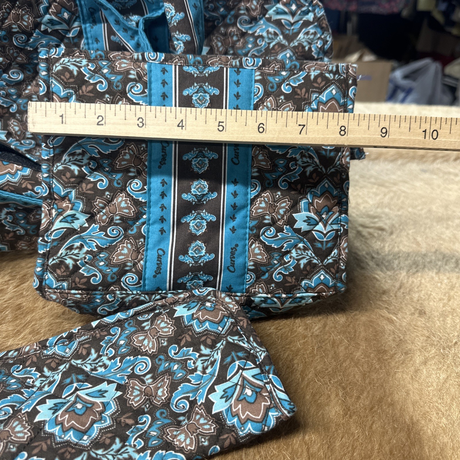 Vera Bradley Curves Duffle Bag Set Retired Pattern Tote Travel Bags Lot