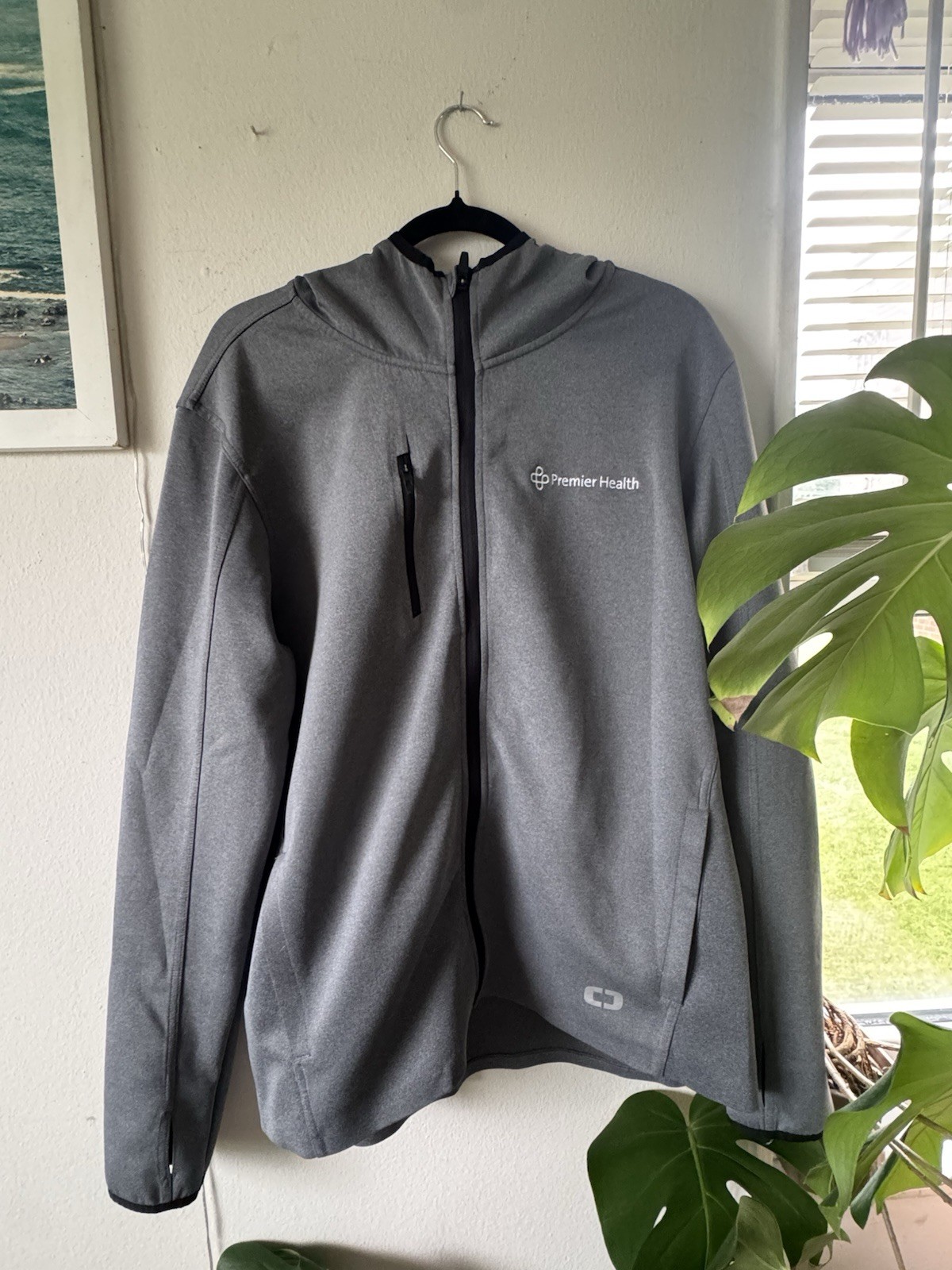 OGIO Endurance Full Zip Hooded Jacket Gray Premier Health Womens Large Athletic