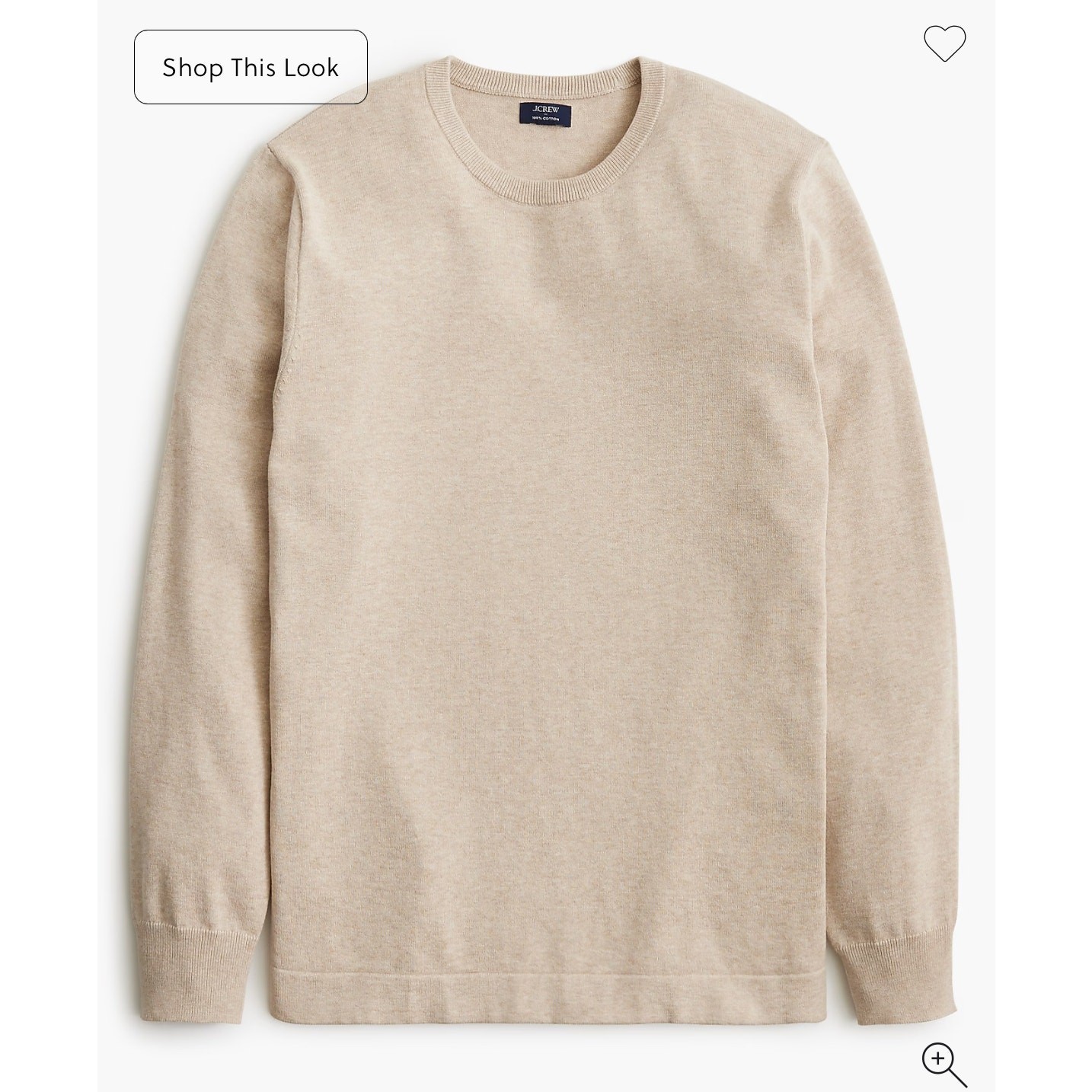 NWT J.Crew Factory Men’s 100% Crewneck Sweater Gray Size L CD617