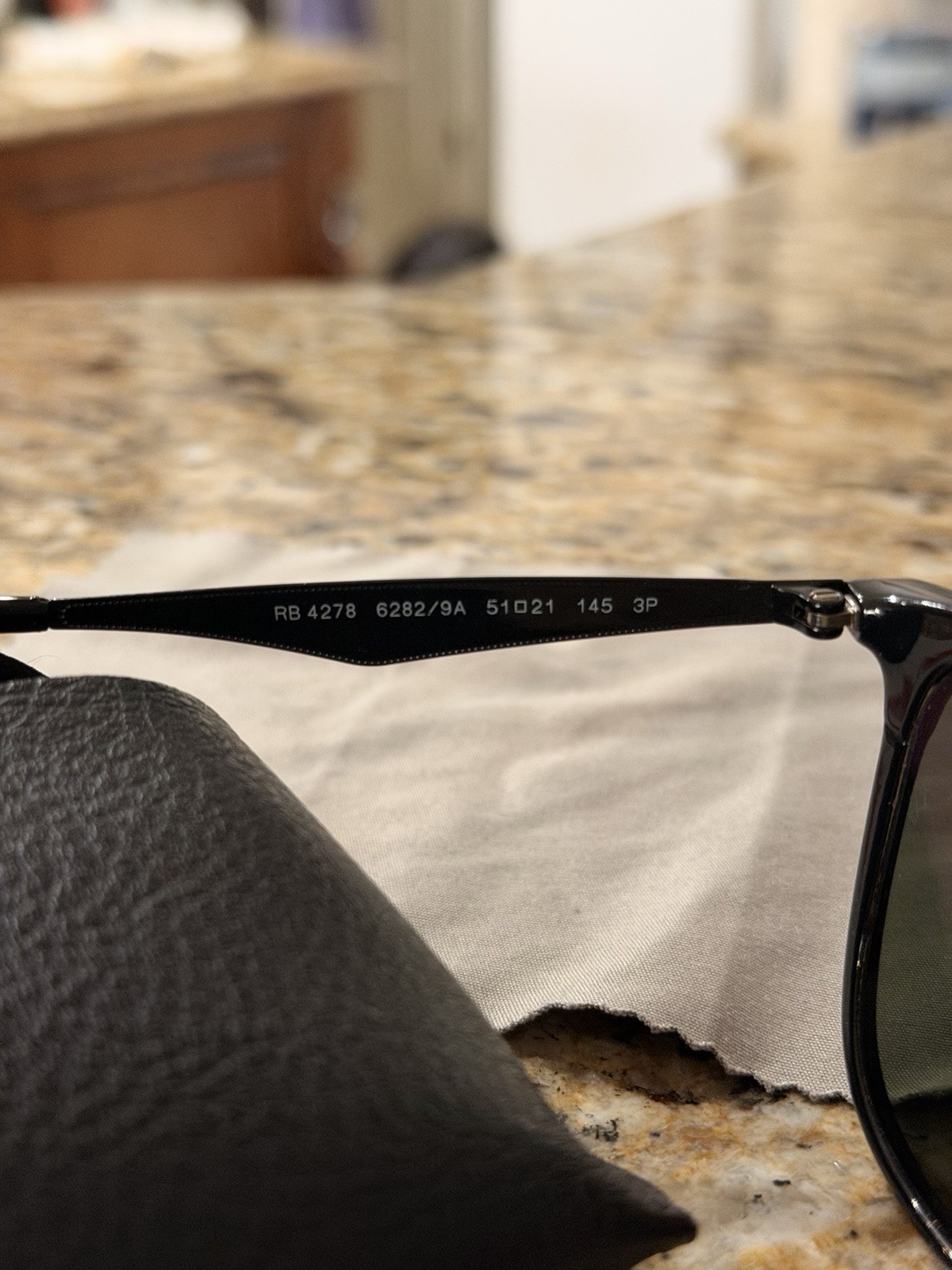 Ray-Ban RB 4274 Square Polarized Sunglasses Black Frame