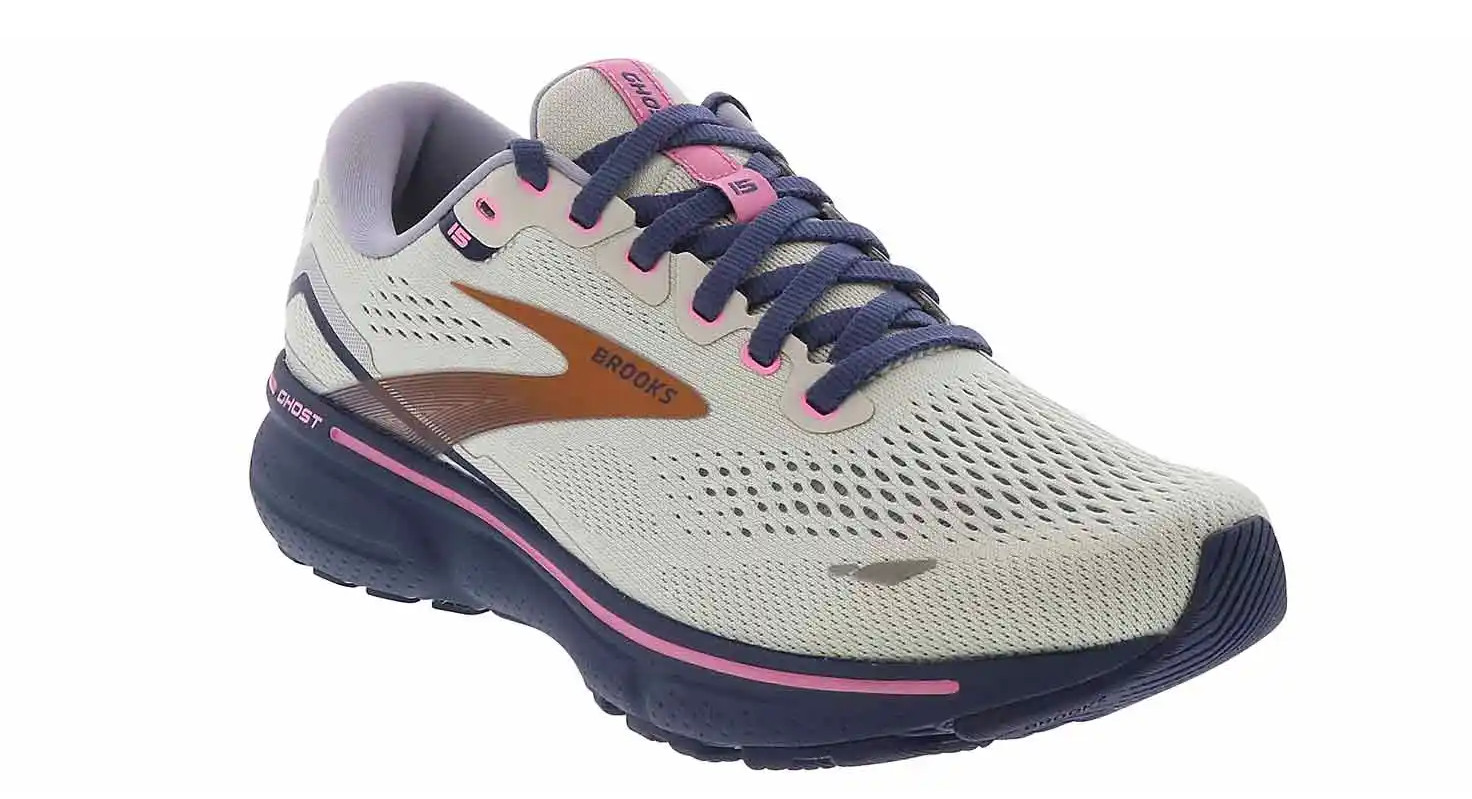 New Brooks Ghost 15 Women’s Running Shoe Size 8.5 B Medium Blue,Copper,Pink NWOB