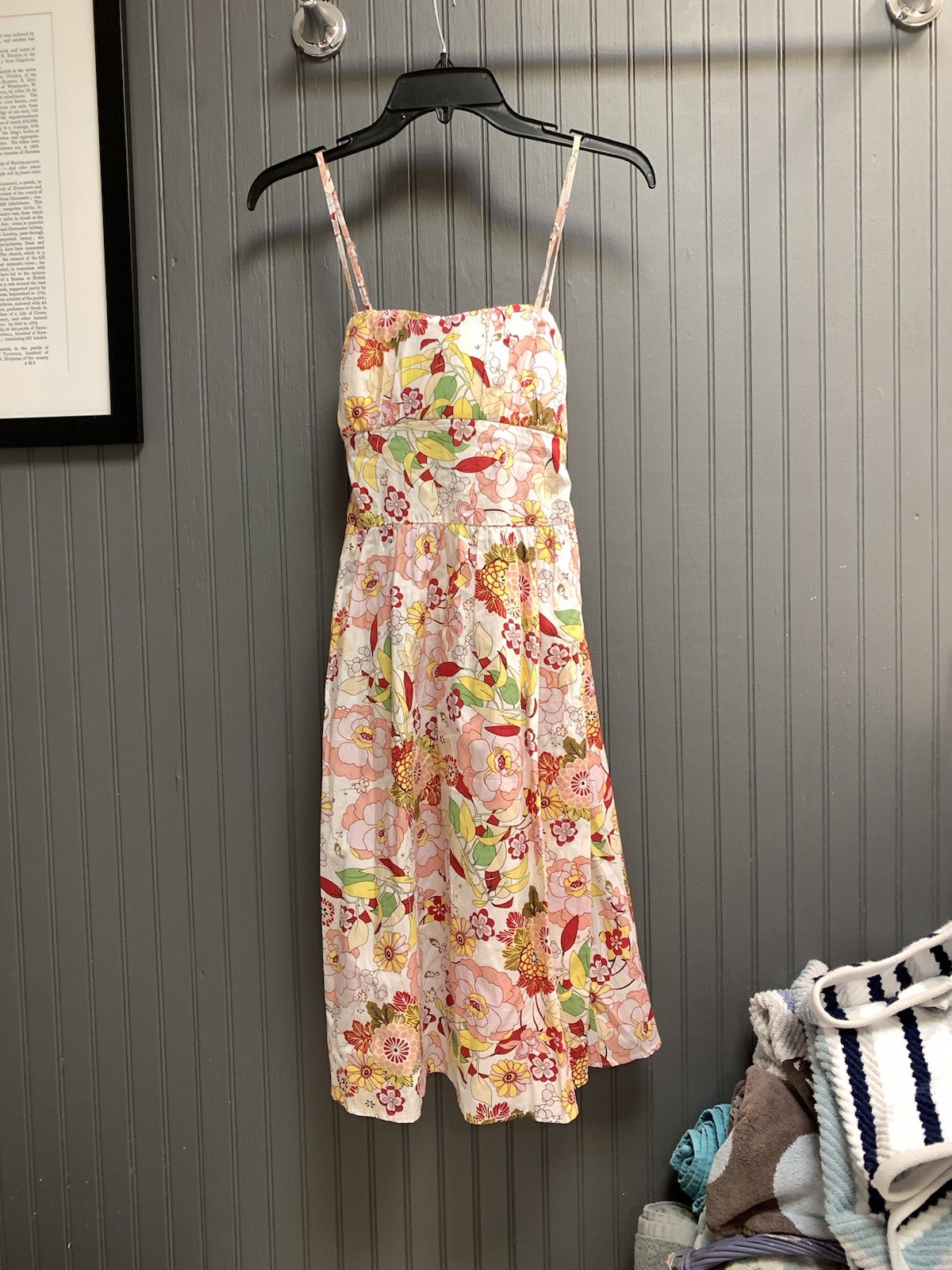 Ambiance Floral Print Sundress Dress Cotton Built-in Bra Pads Size Small NWT