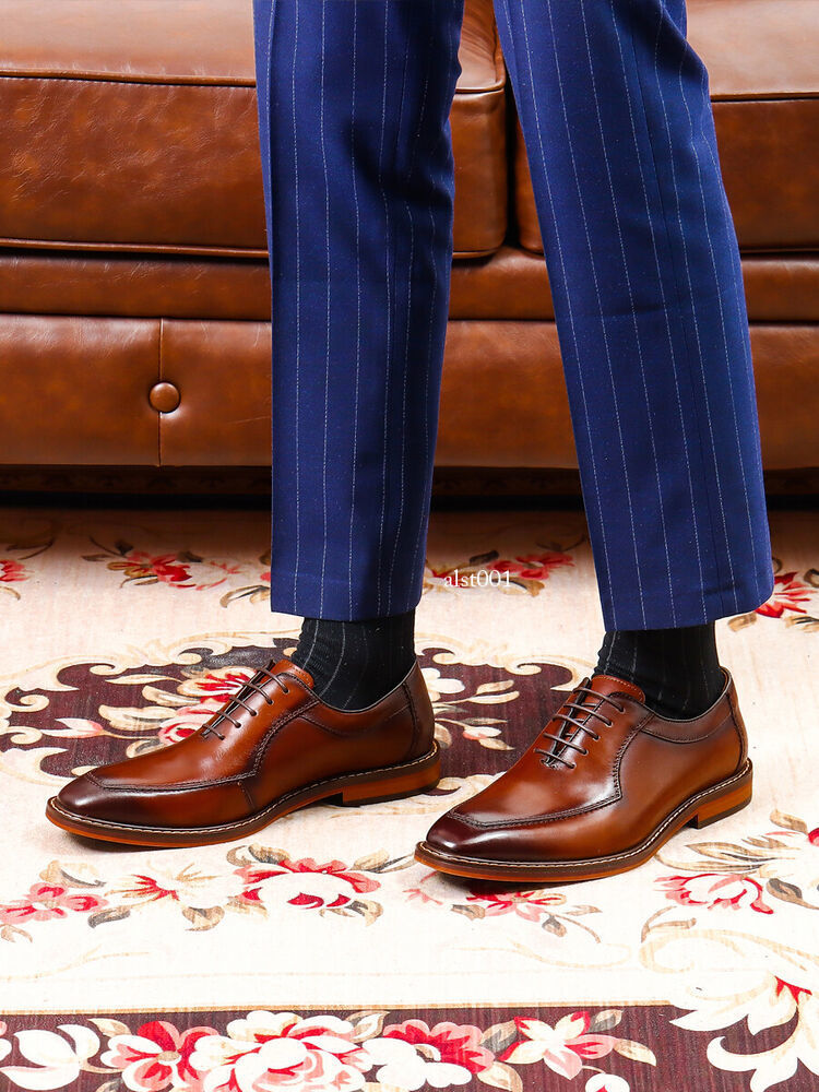 Men’s Real Leather Shoes Handmade Business Formal New Oxford Casual Dress Shoes