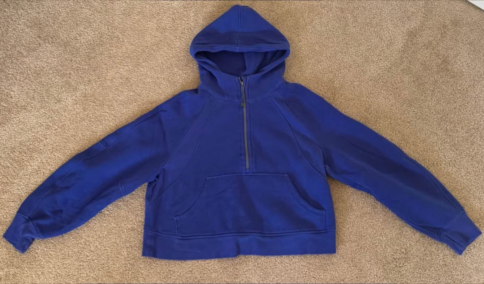 Lululemon Scuba Half Zip Up – Size M/L Blue (Great Condition)