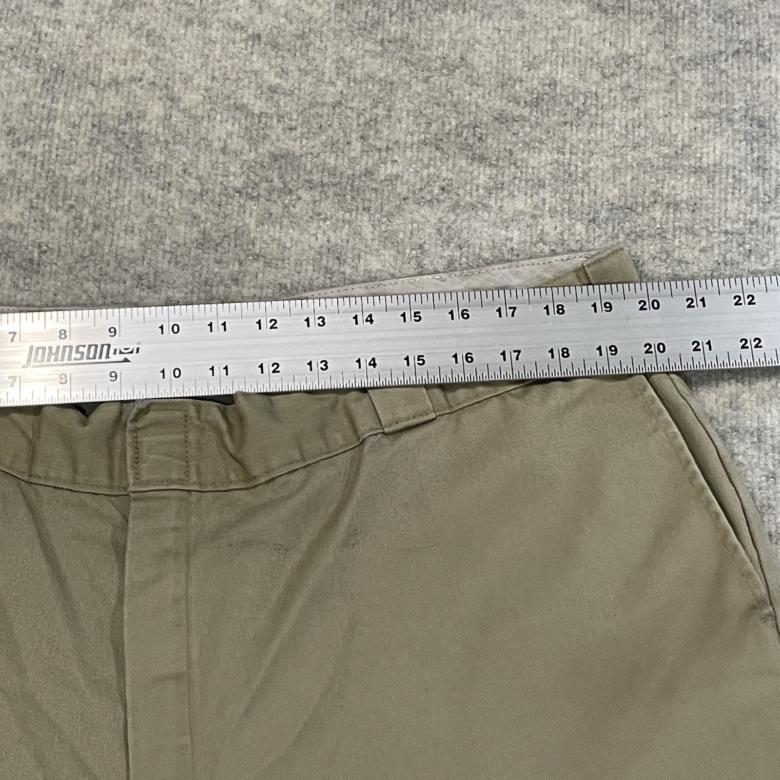 Dickies Men Loose Fit Double Knee Work Pants Khaki 40×32 Distressed Skater 85283