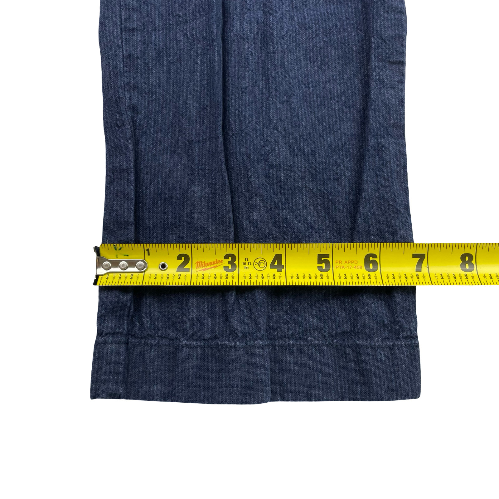 J.Crew Men’s The Sutton Linen/Cotton Flat Front Chino Pants Navy Stripe • 34×30