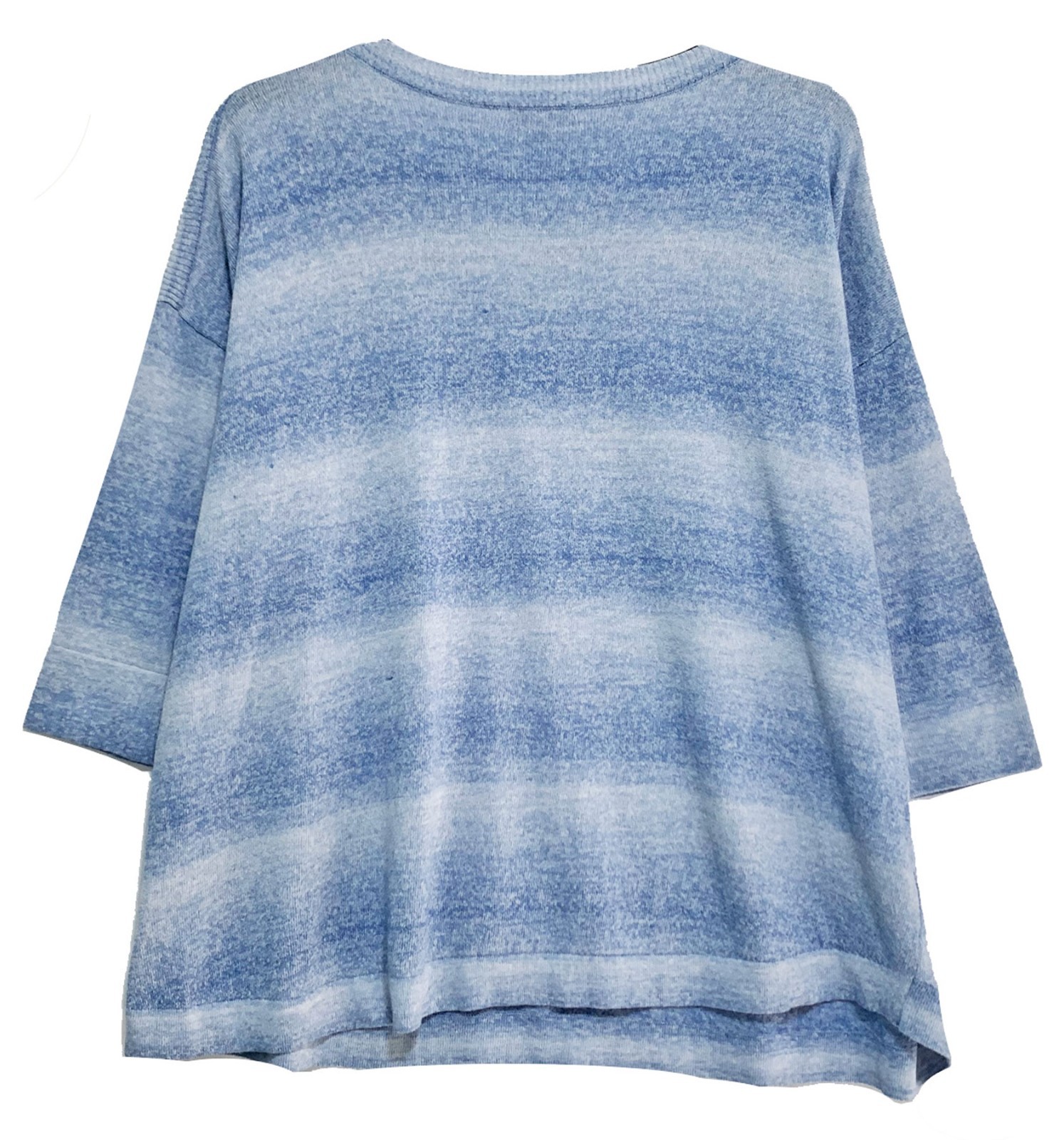 Croft & Barrow Shades of Blue Striped Lightweight Pullover Sweater size 3X