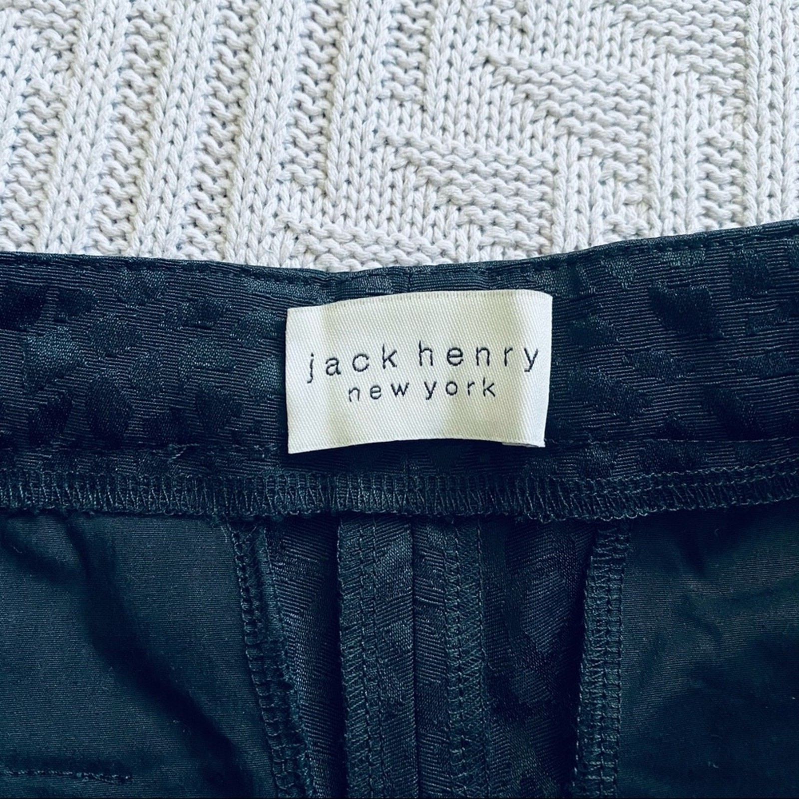Vintage Jack Henry black giraffe print pants