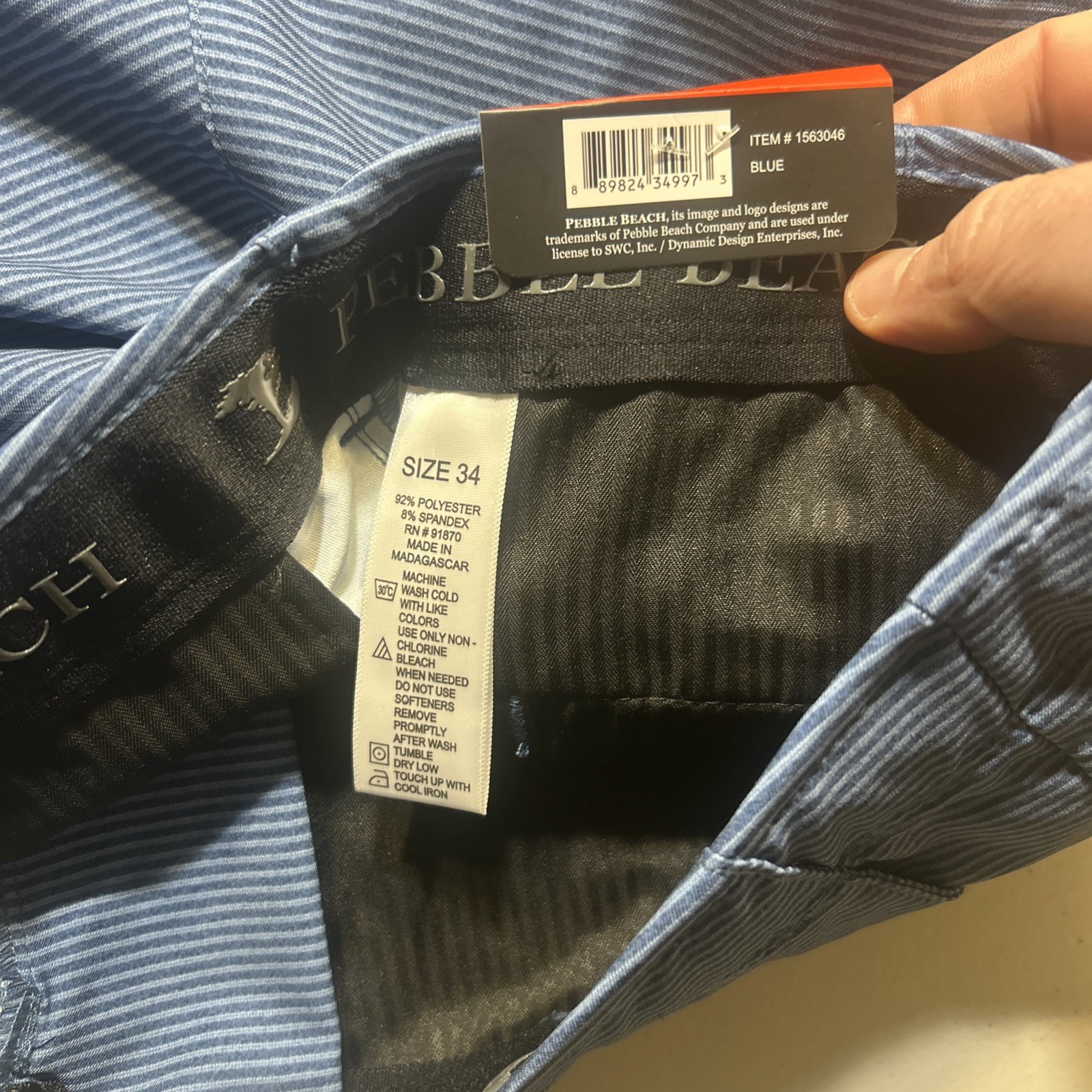 LOT OF 2 Pebble Beach Mens Dry Luxe Performance Flat Front Golf Shorts | NWT 34