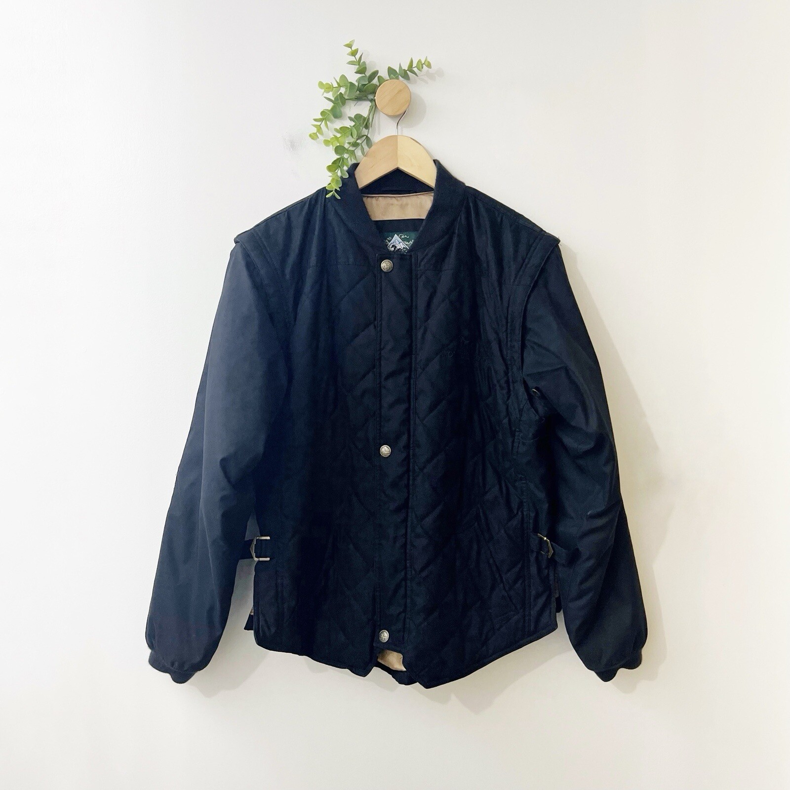Mountain Horse Black Quilted Equestrian Convertible Jacket Vest Women’s Size M