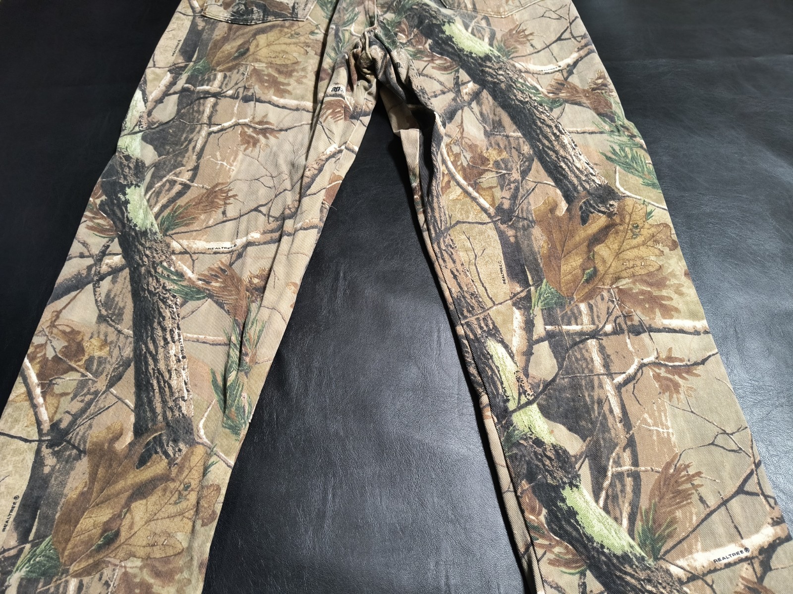Wrangler Mens Camo Pants Real Tree Double Knee Hunting Fishing VTG 38×32