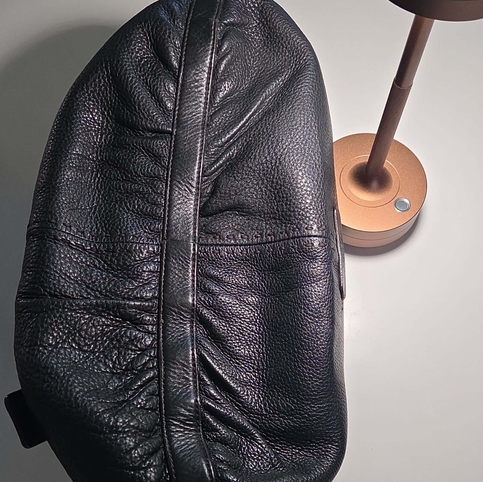 Cole Haan Black Shoulder Bag Zip Top Buckle Accents Adjustable Strap Dust Bag.