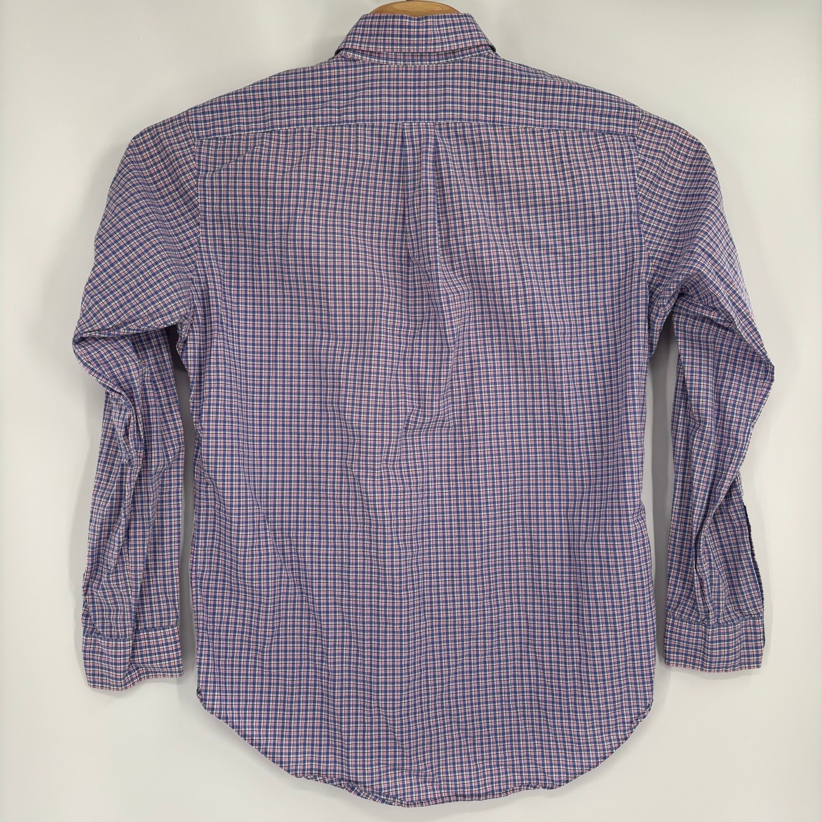 Ralph Lauren Mens Medium Purple pink Gingham Check Long Sleeve Button Down Shirt