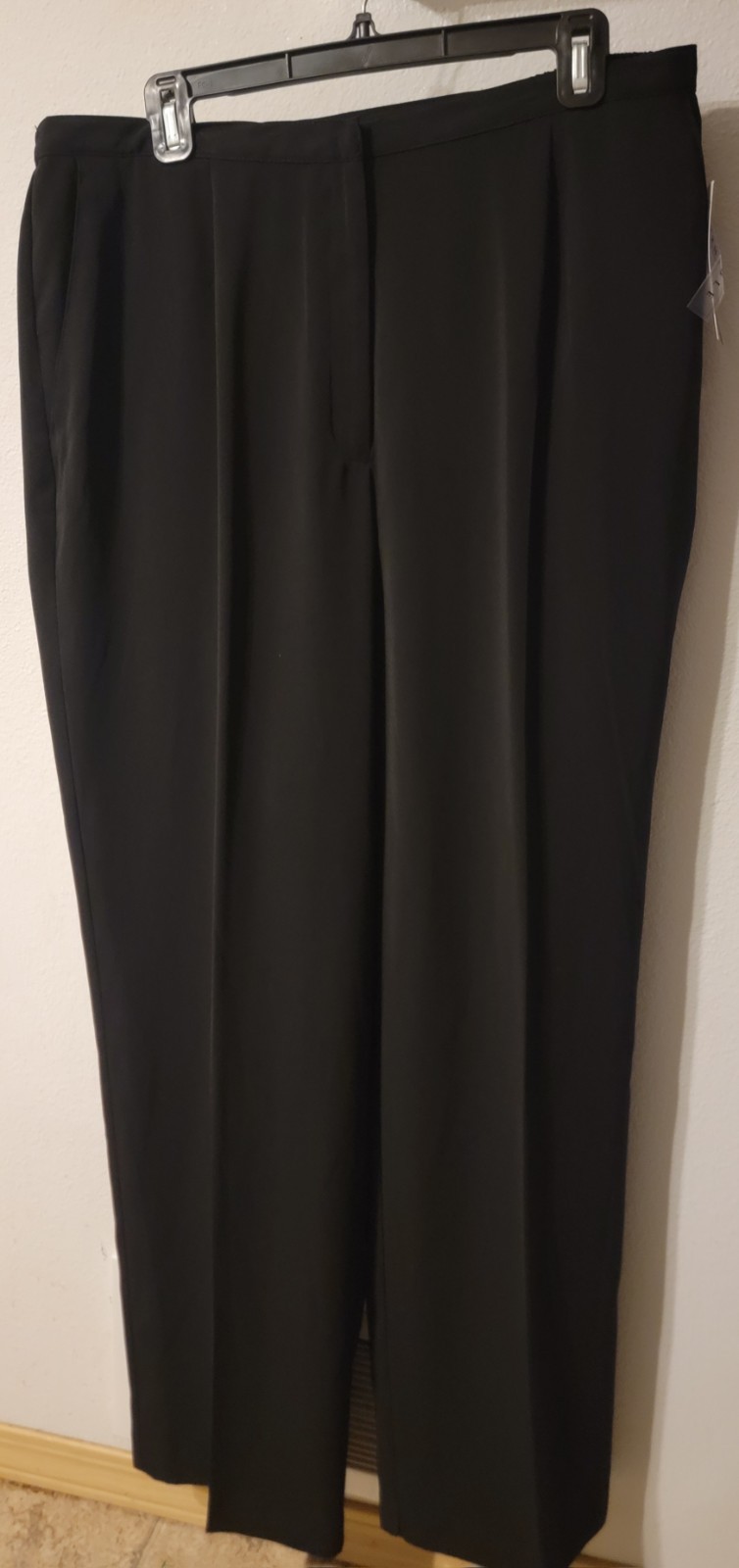 Norton McNaughton Sz 16W Blk Career Class Loose 100% Polyester Trouser Pant NWT