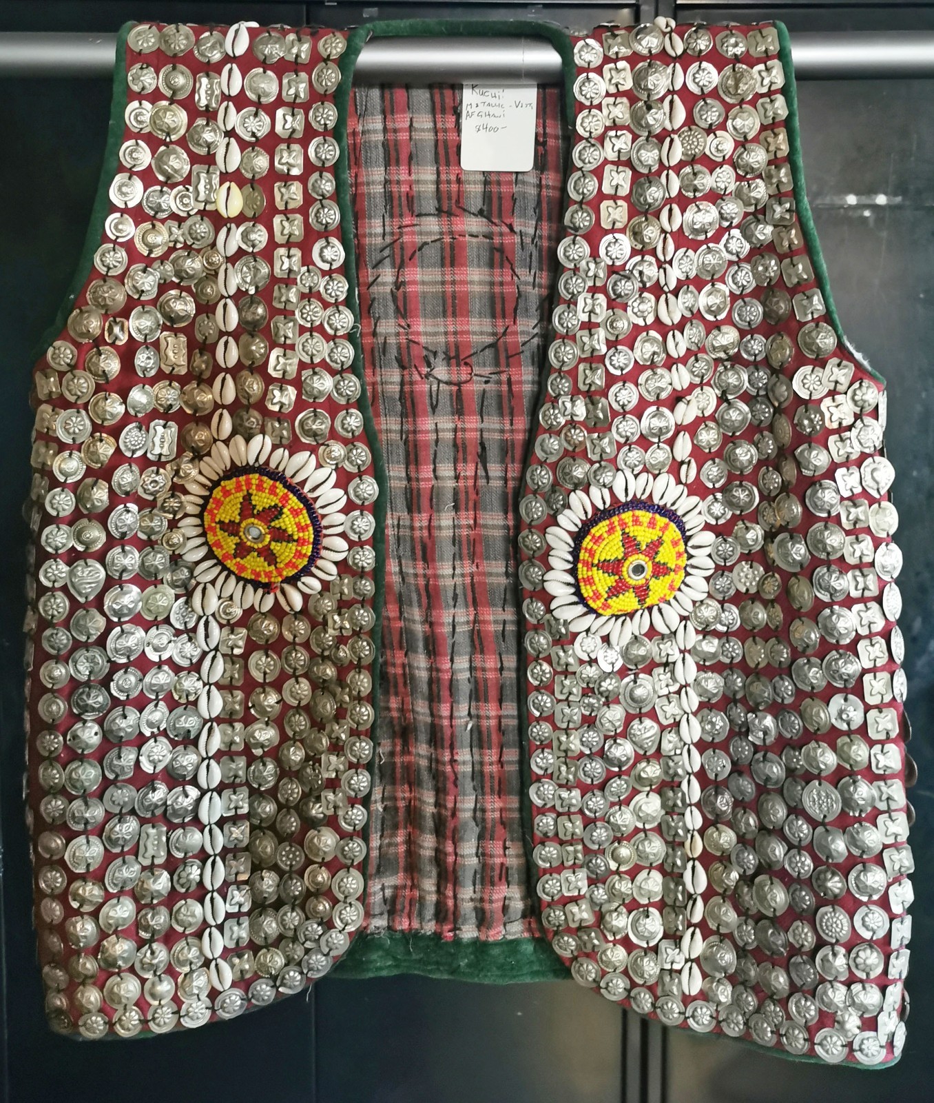 Stunning Masterpiece Rare Metallic Vintage Afghan Kuchi Vest, Never Worn