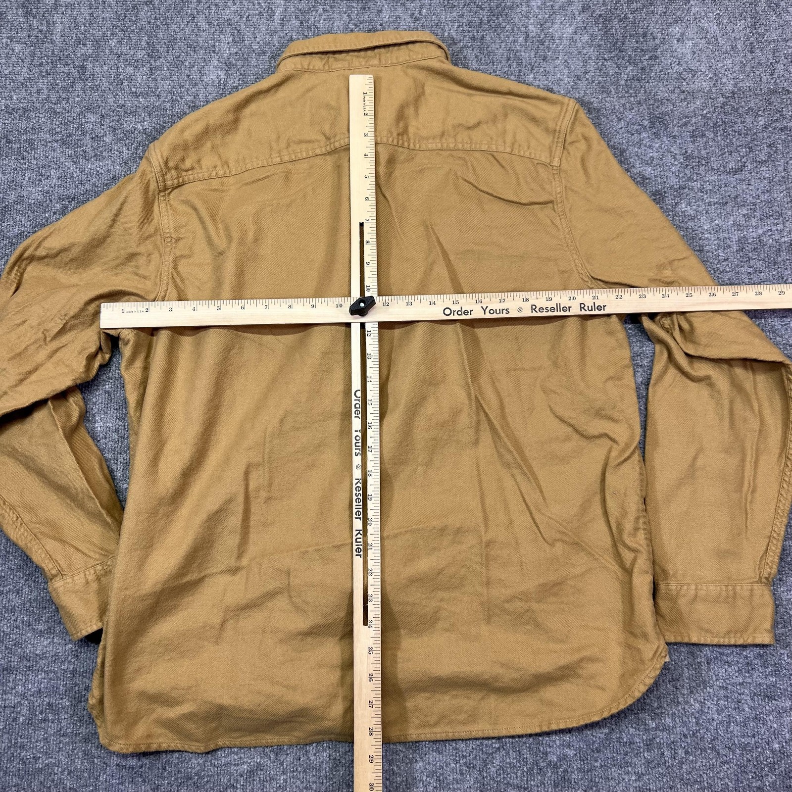 Pendleton Shirt Mens XL Beige Solid Twill Button Front Long Sleeve Casual