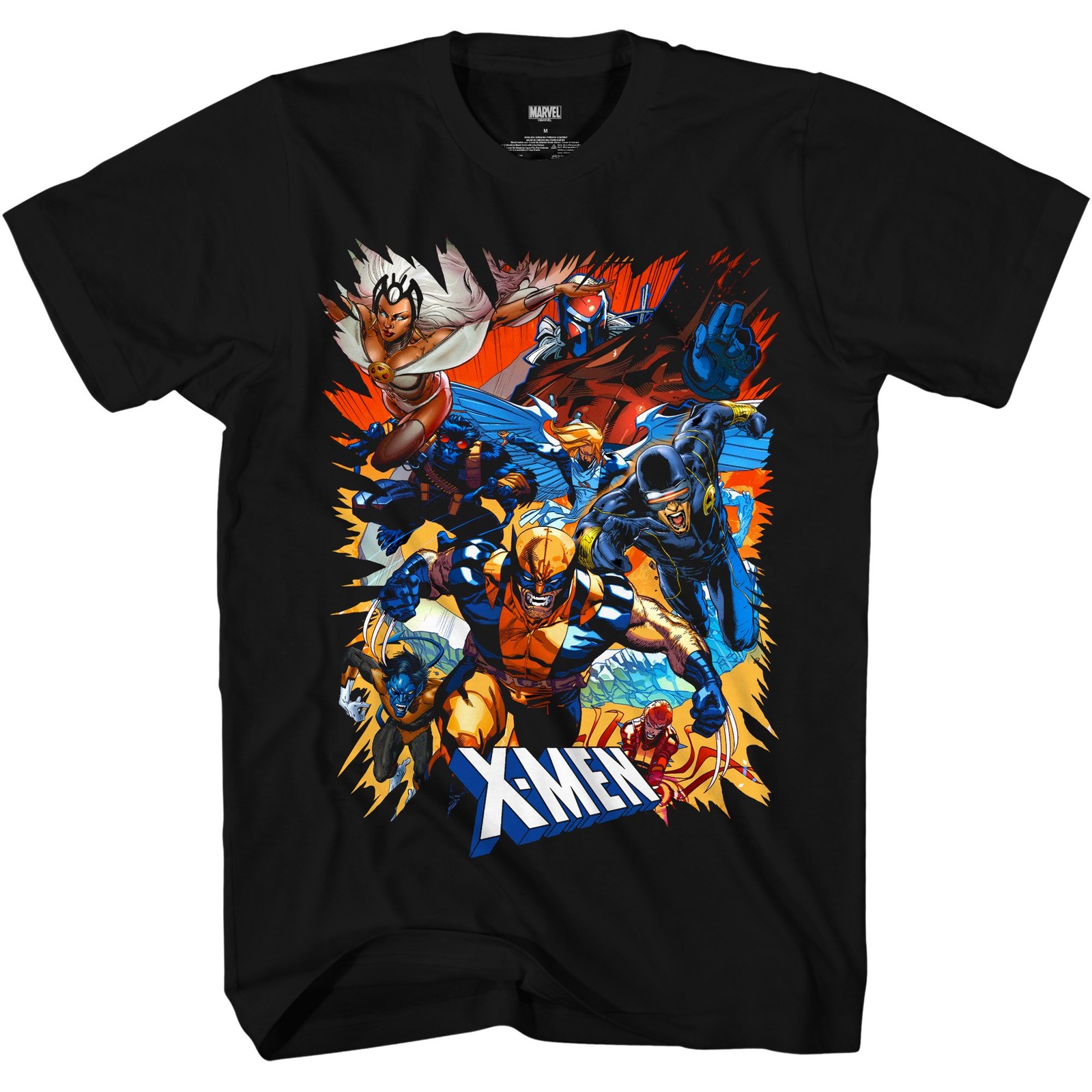 Marvel X-Men 90’s Black Graphic T-shirt New