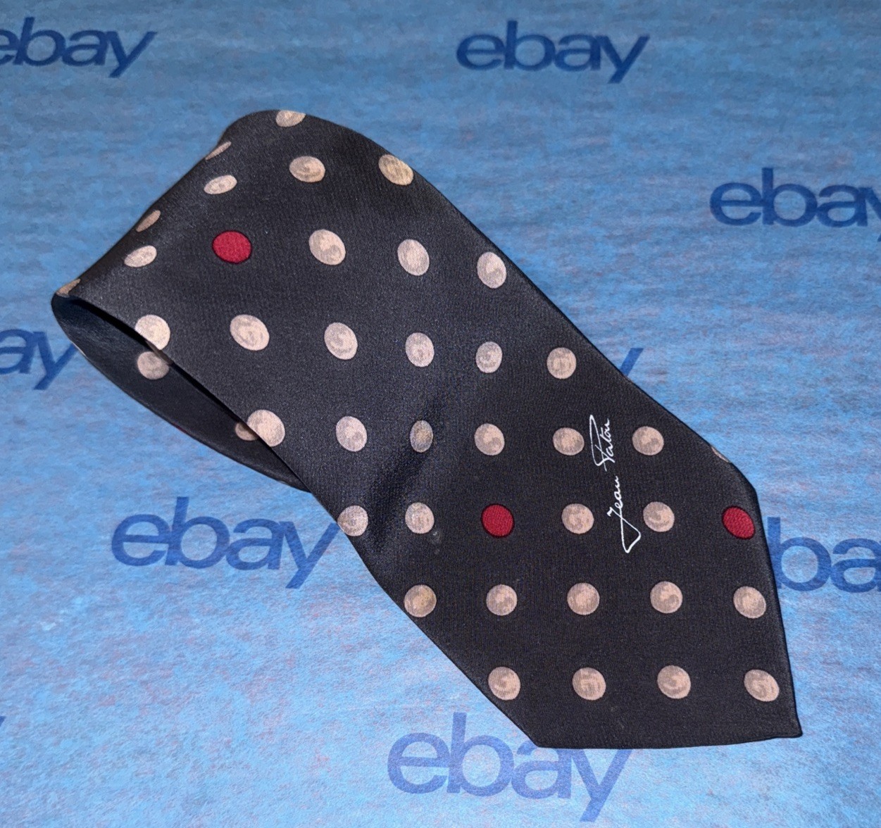 JEAN PATOU VINTAGE MEN’S SILK NECK TIE 3.25 Inches Wide FRANCE