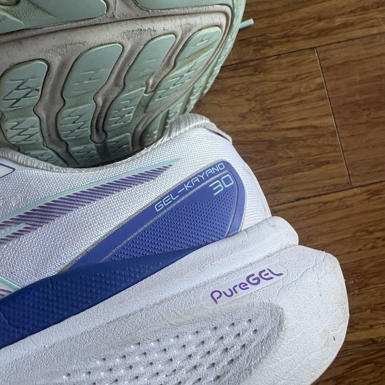 ASICS Gel Kayano 30 100 White And Purple Women’s Running Shoe Size 10