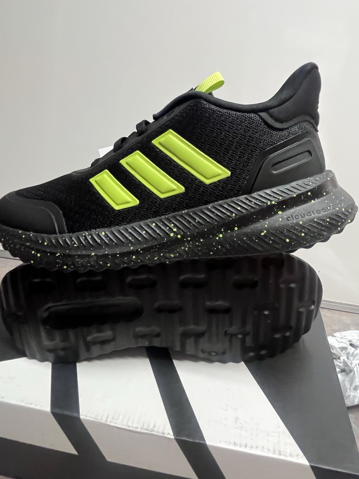 adidas X_PLRPATH KJ1817 Breathable Mesh Low Top Lace-Up Sneaker Black/Green