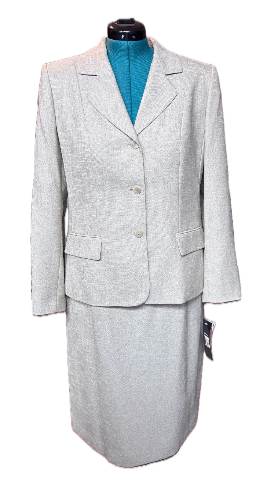 Le Suit Women’s Size 16 Tan Skirt Suit 2pc Blazer & Skirt NWT $200 Retail Tan