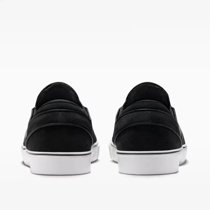 Nike SB Janoski+ Slip Skate Black White Suede Sneaker FN5893-001 Mens Size