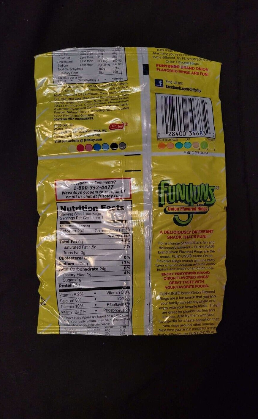 Empty Misprinted Funyuns Bag