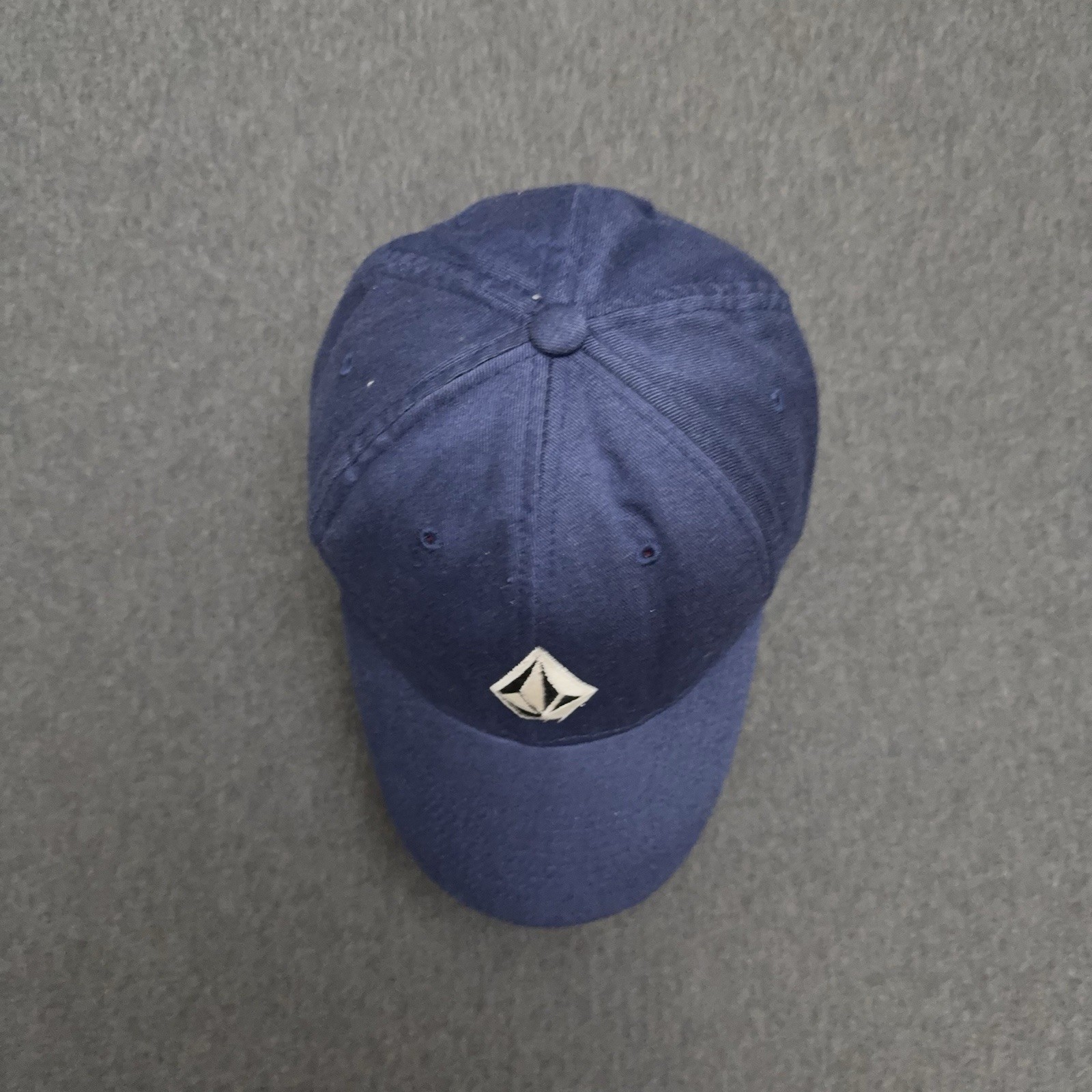 Volcom Hat S/M Blue Flexfit Yupoong Fitted Plain Logo Outdoor Beach