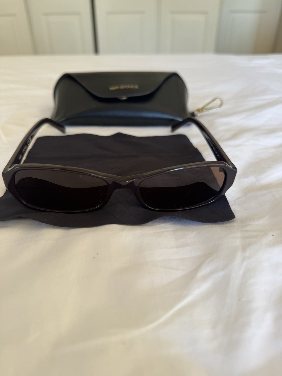 DMY STUDIOS DMY SUN100BU Women’s Rectangle Sunglasses Black/Brown Tinted