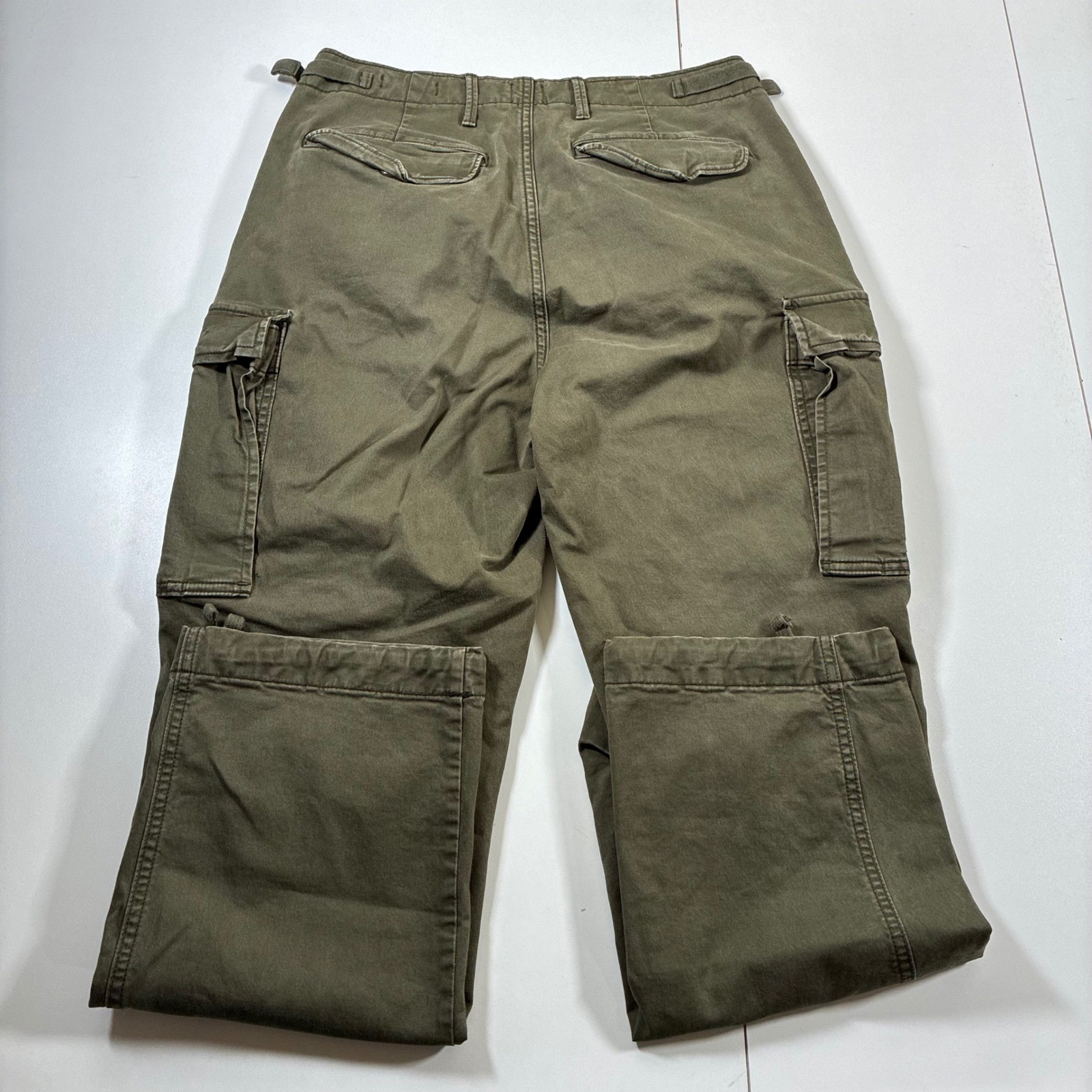 Gap Cargo Pants 29×28 Green Relaxed Military Army Flap Pockets (Tag 28×30)