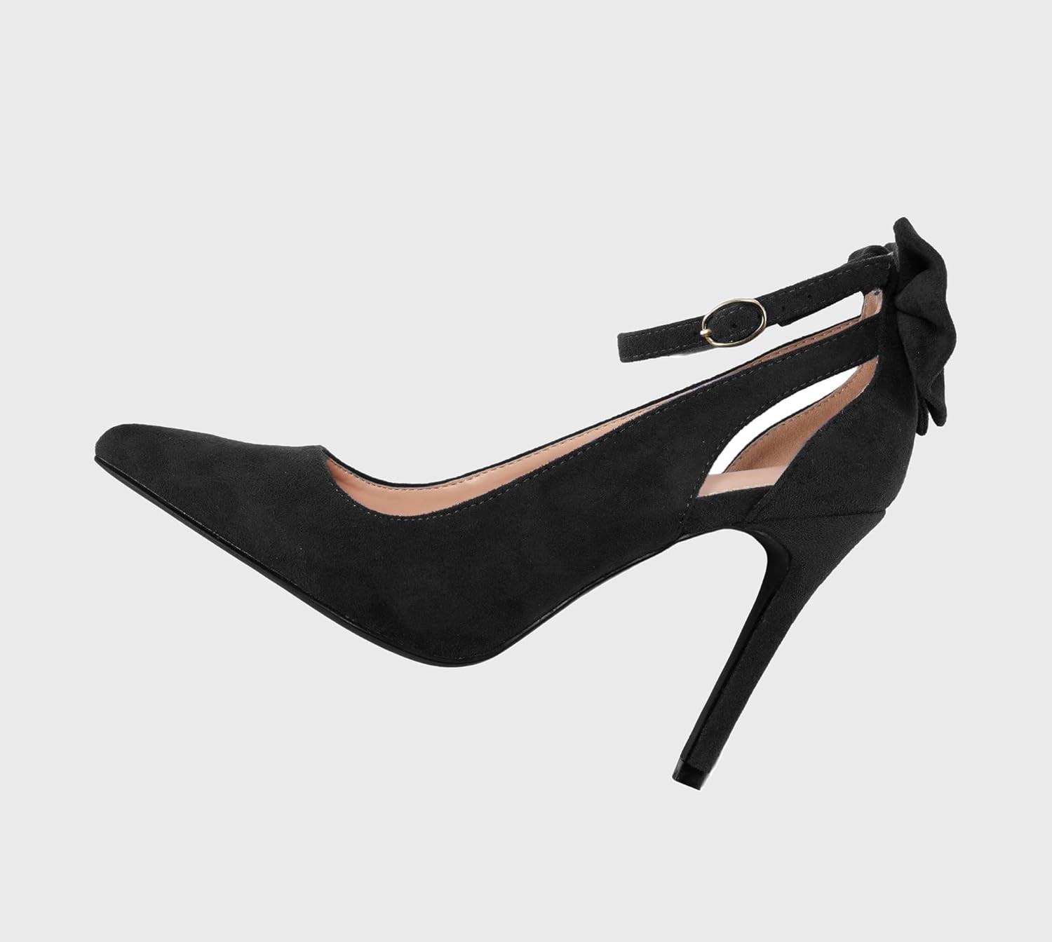 Black Elegant Suede High Heels 3″ Size 6.5