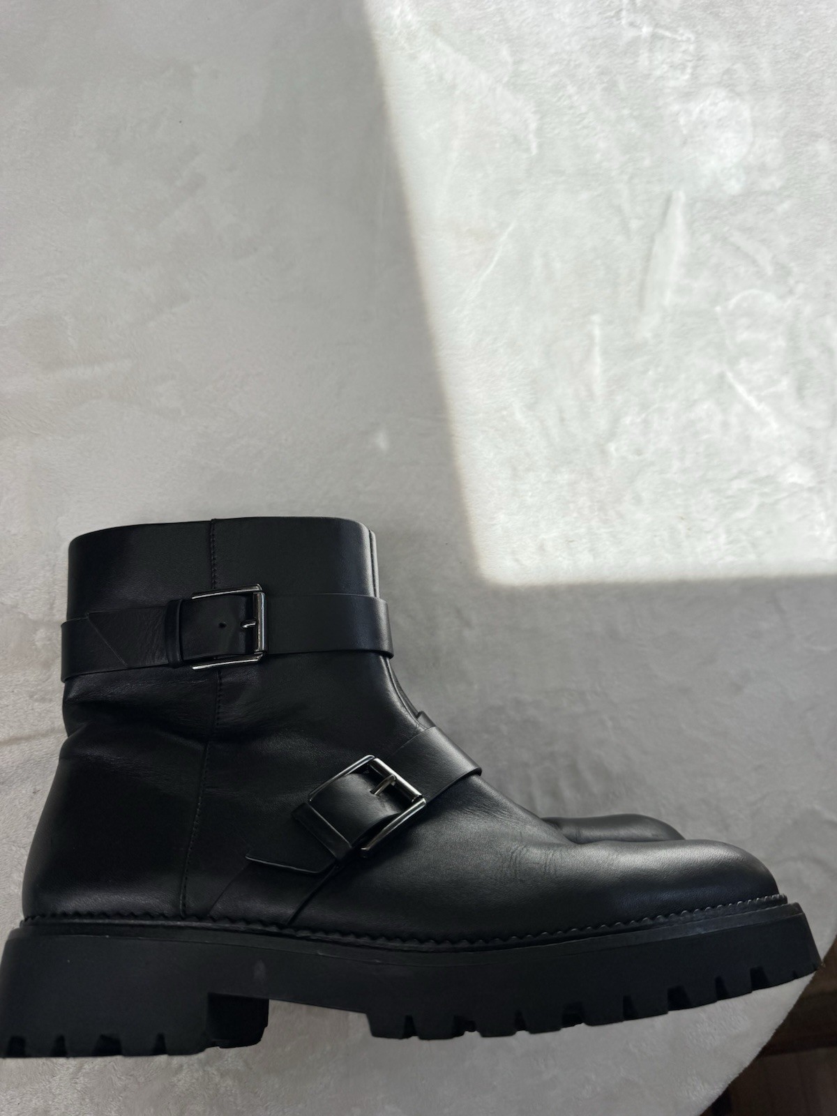 Nordstrom Womens Biker Boots Water Resistant Leather Macombs-Lea Moto US Size 11