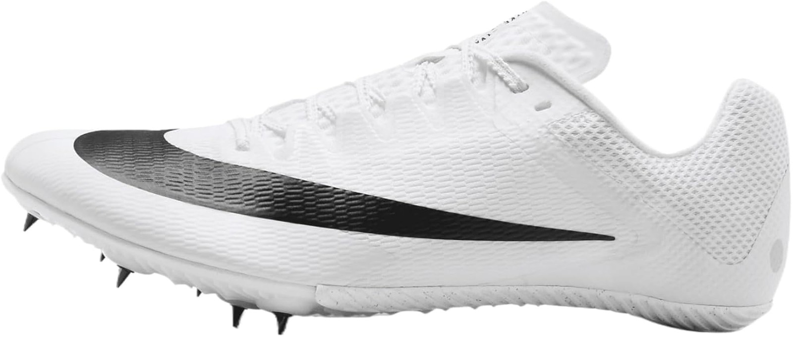 Nike Zoom Rival Sprint Track & Field Sprinting Spikes, White/Black-Metallic Silv