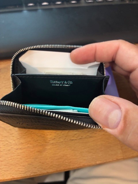 NWT Tiffany & Co. Return to Tiffany Black Leather Zip-Around Wallet