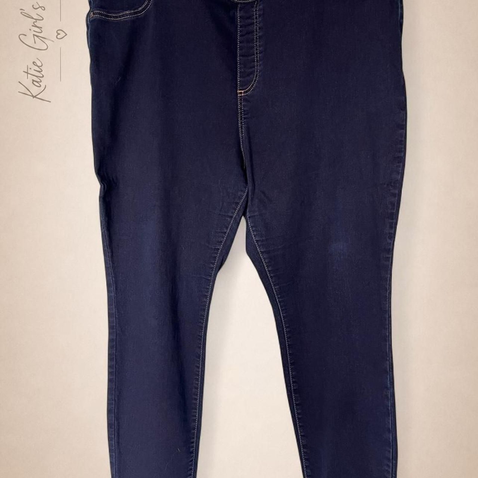 Simply Vera Vera Wang 2X Dark Wash Pull-On Jeggings Stretch Denim Jeans