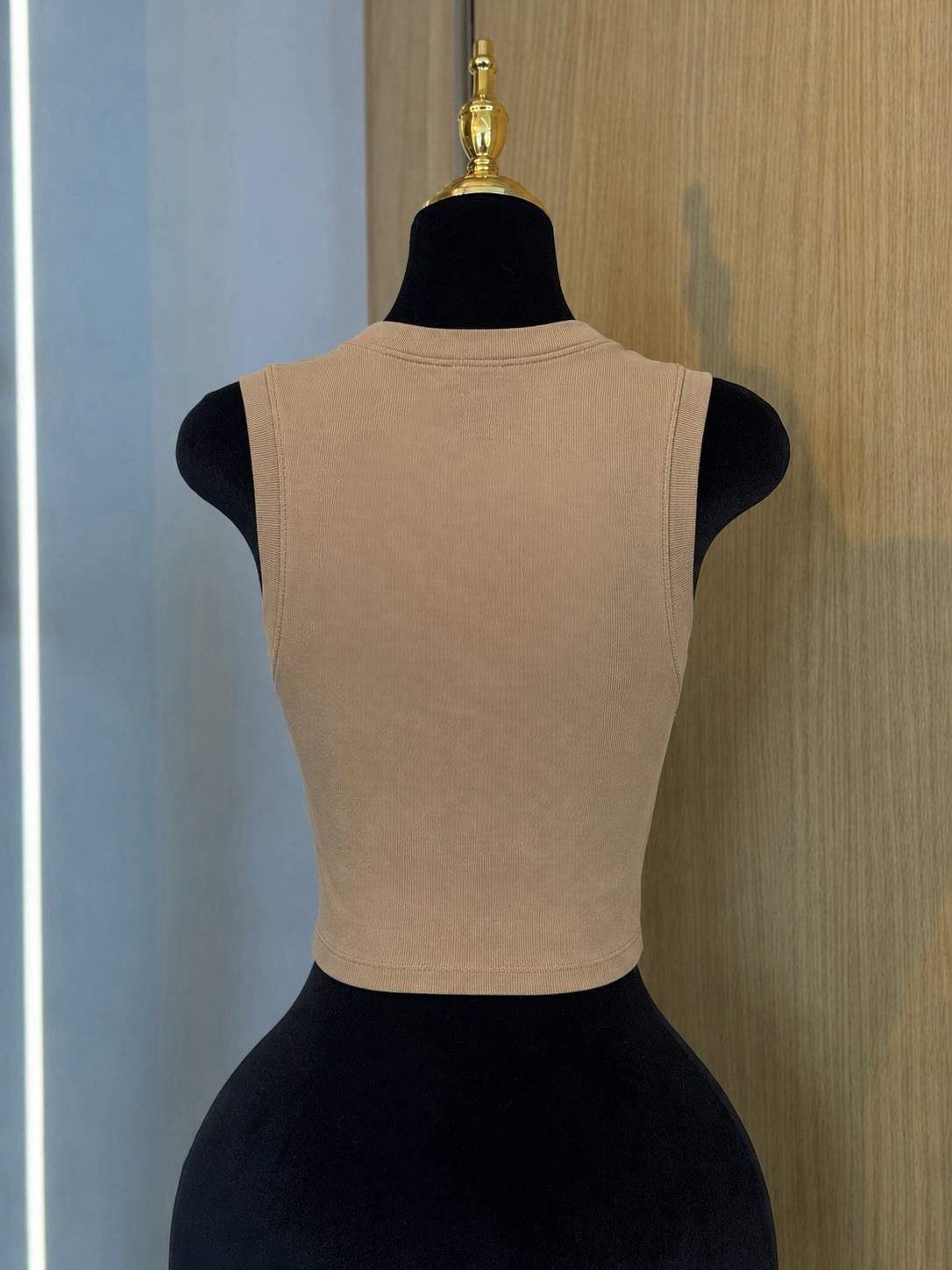 Zara Minimalist Nude Ribbed Neutral Tank | Clean Girl Muse