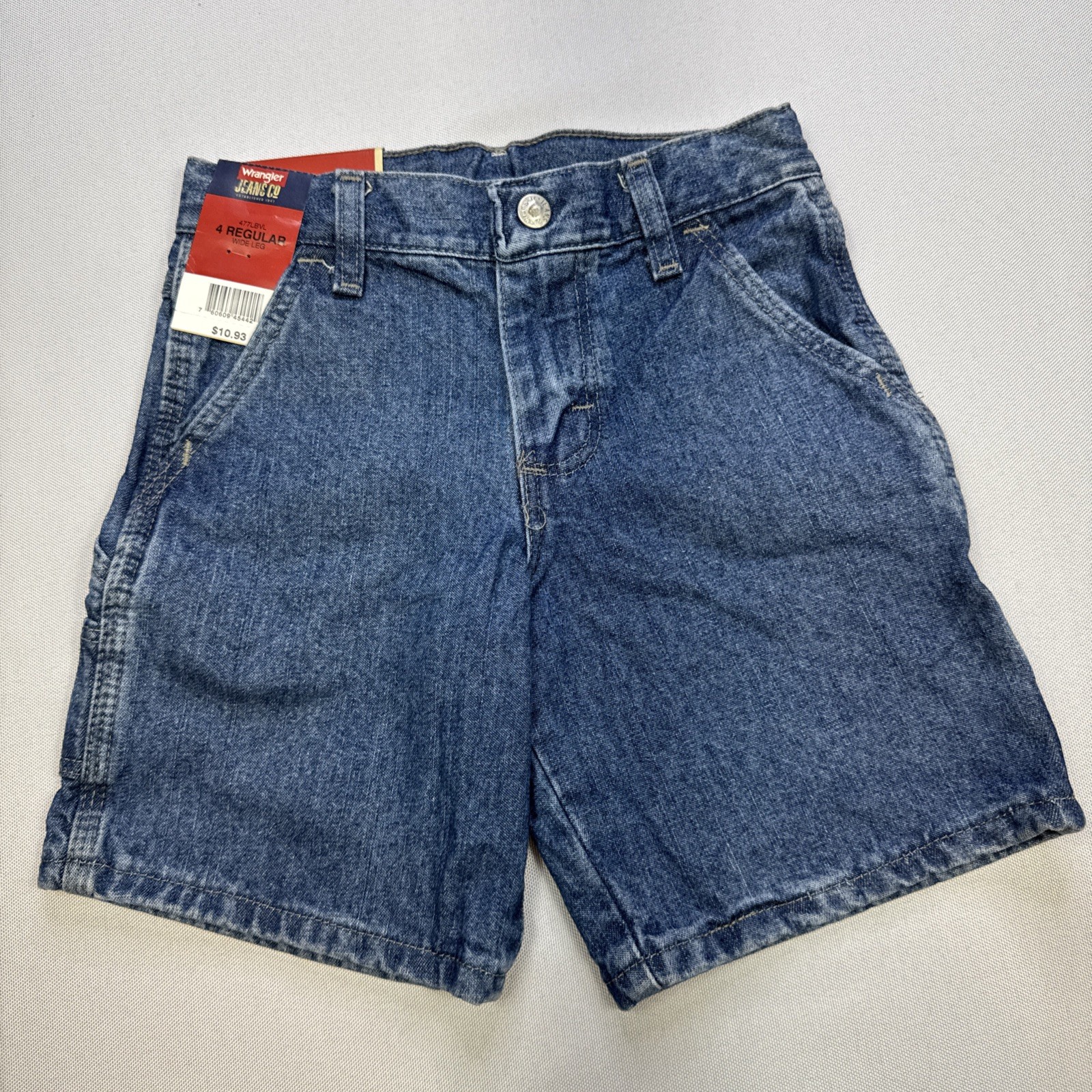 Wrangler Jeans Co Shorts Boy Size 4 Regular Wide Leg Classic Carpenter #0220