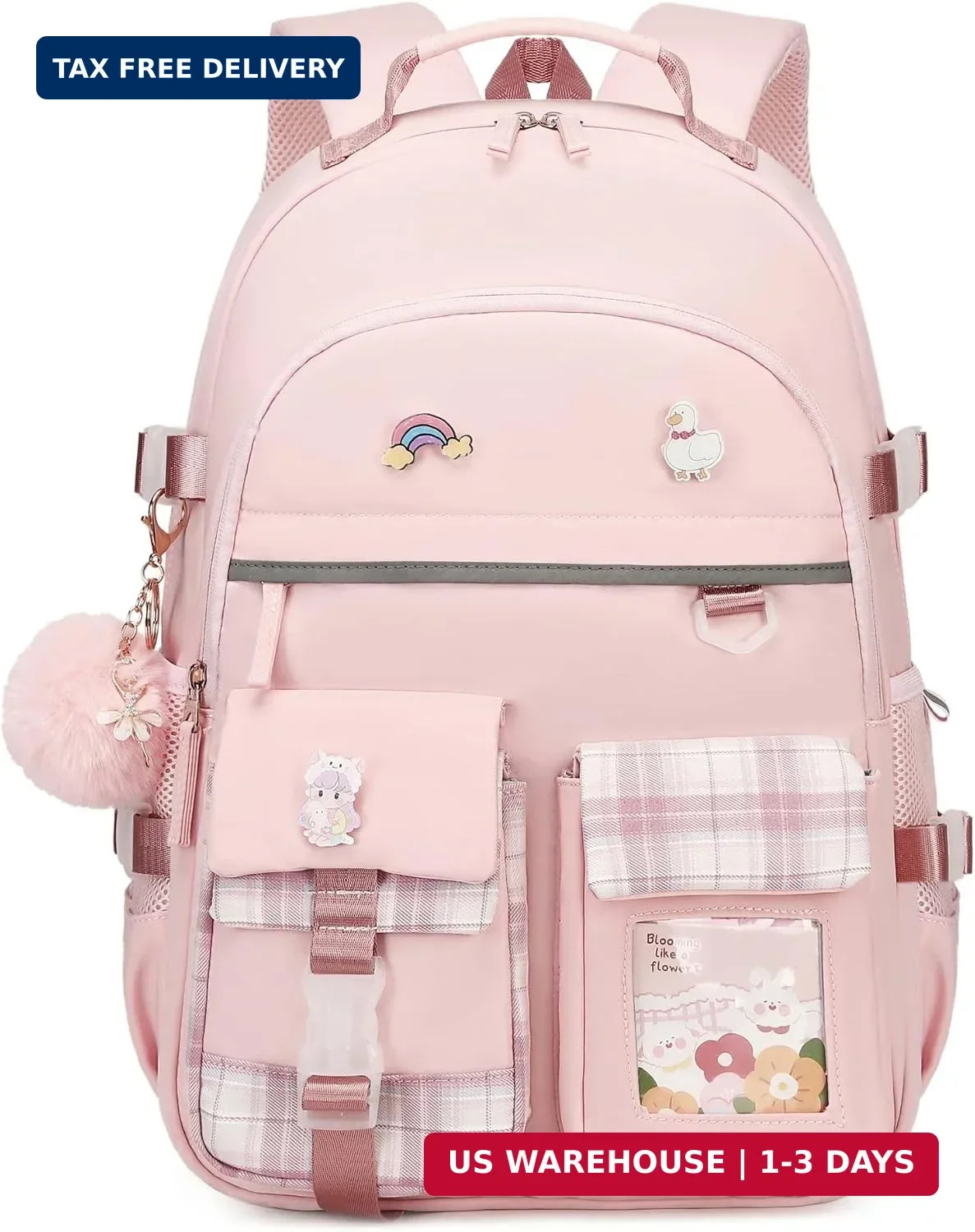Backpack for Girls, 15.6 Inch Laptop School Bag Kids Kindergarten Elementary Col