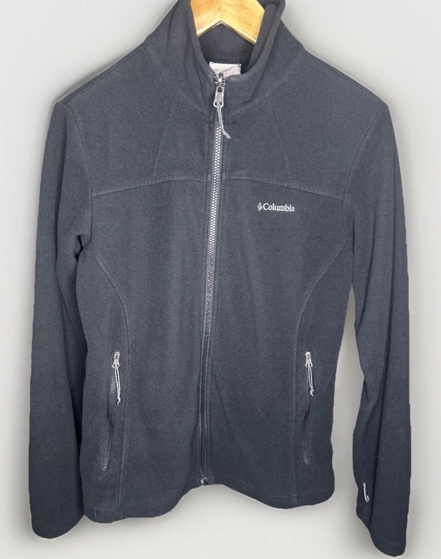 Columbia Women’s Black Fleece Interchange Full Zip Jacket Size M Summer Hike