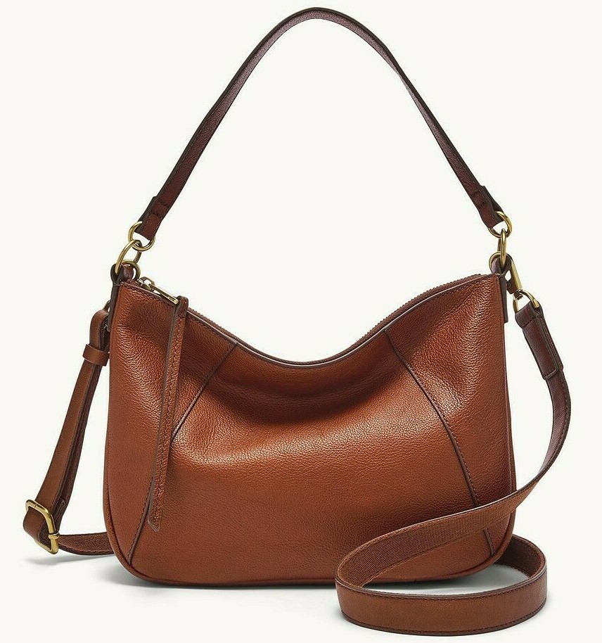 Fossil Skylar Crossbody Shoulder Bag Brown Leather SHB2656213 NWT $180 Brandy FS