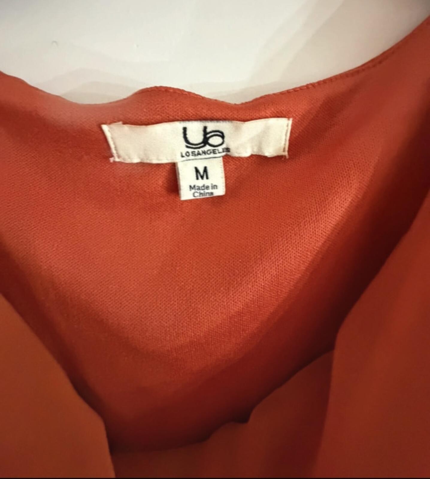 Y.A. Los Angeles Rust Draped Sleeveless Dress Size M Colorblock Hem