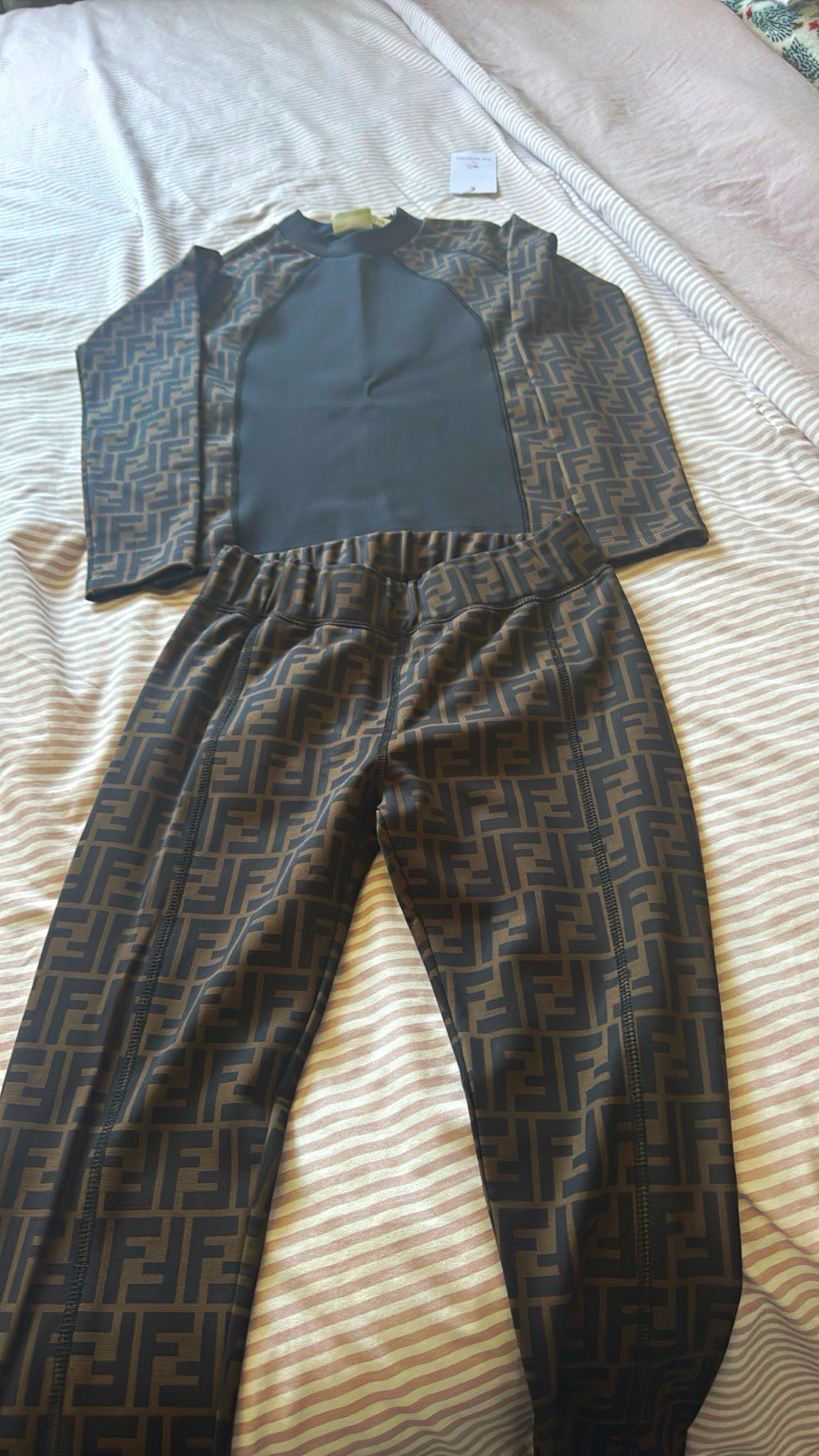 Fendi kids FF Logo Two Piece Tracksuit Size 10