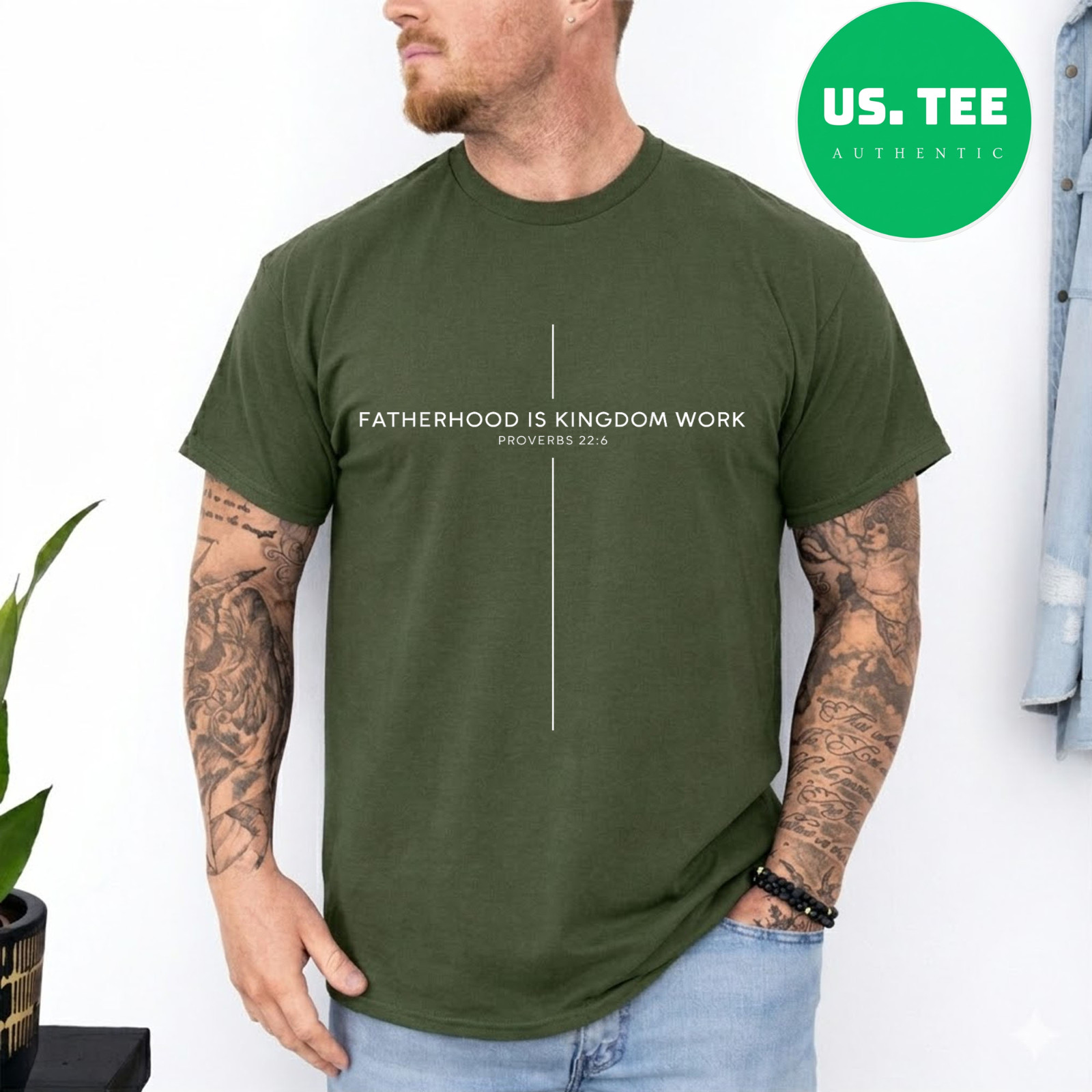 Fatherhood is Kingdom Work Christian Dad Men Father’s Day T-Shirt